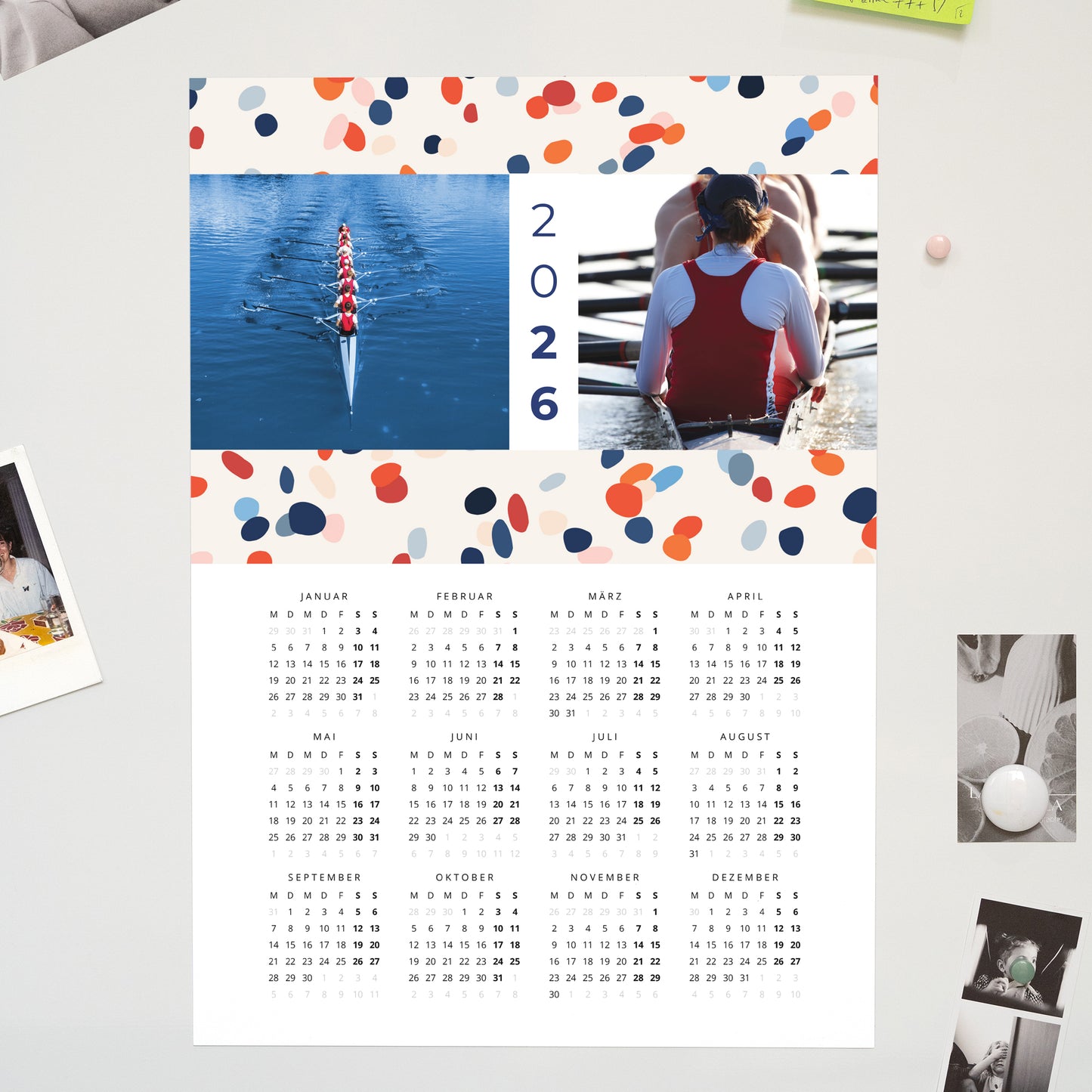 Kalender Weihnachten Magnetischer, einblattkalender hochformat Farbfestival foto N° 1