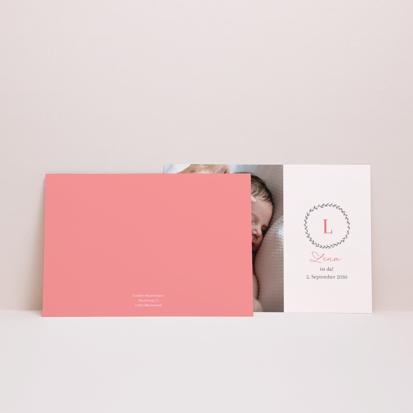 Geburtskarten Landschaft Initialen BéBé foto N° 3