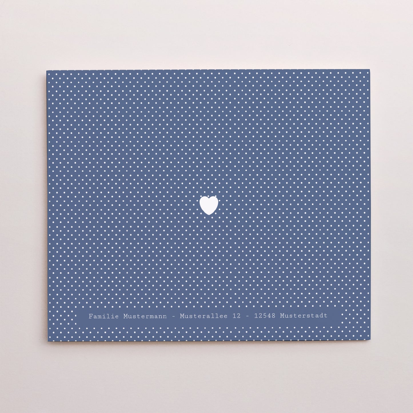 Geburtskarte Asymmetrische Zweiflügeltür Zeitloses Blau foto N° 3