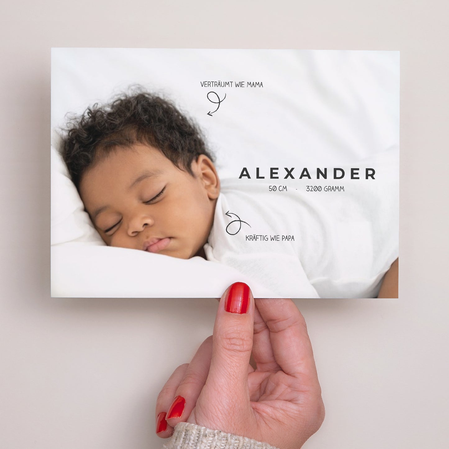 Geburtskarte Landschaft Kleine Pfeile foto N° 3