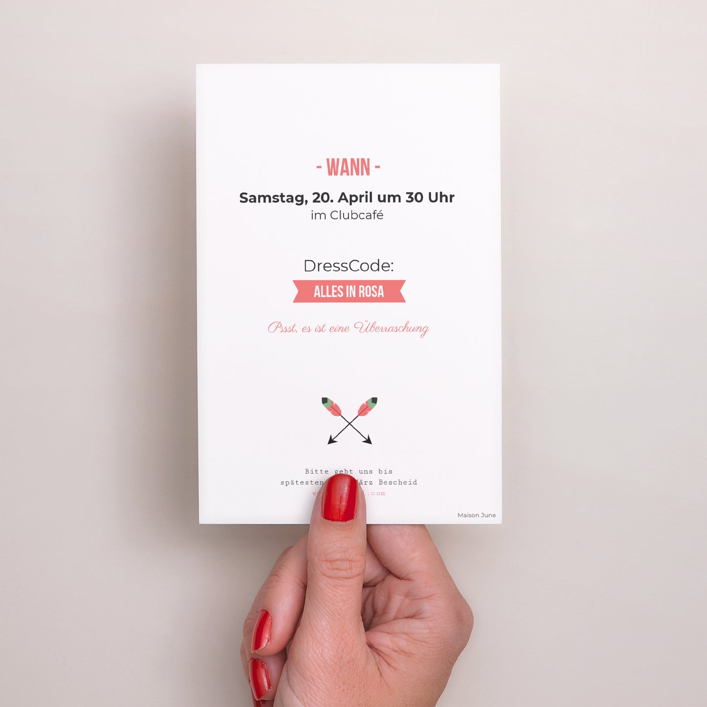 Einladungskarte Geburtstag PortraitPorträt Girly Party! foto N° 3