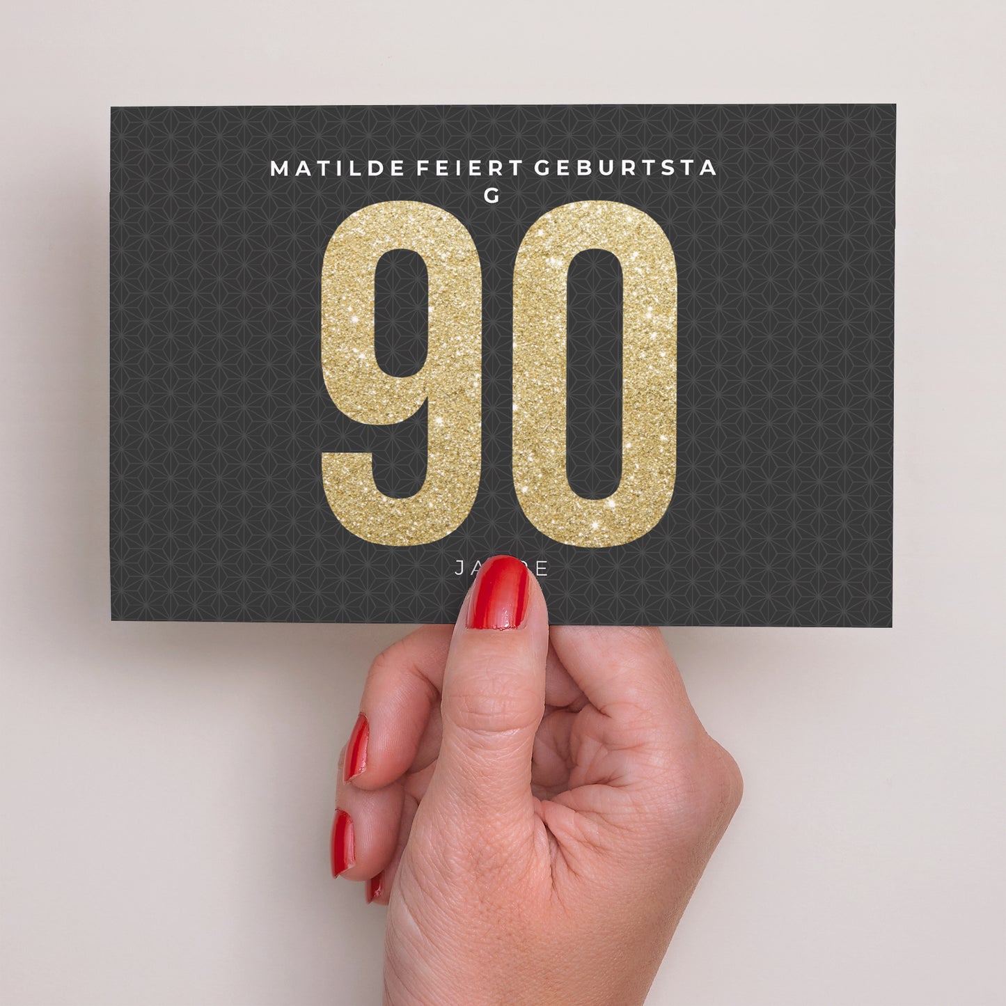 Einladungskarte Geburtstag Landschaft 90 Gold foto N° 3