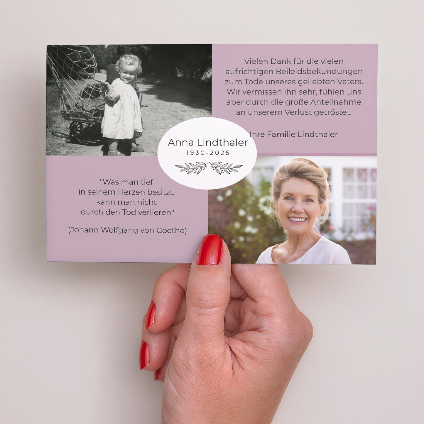 Trauerkarte Landschaft In unseren Herzen foto N° 3