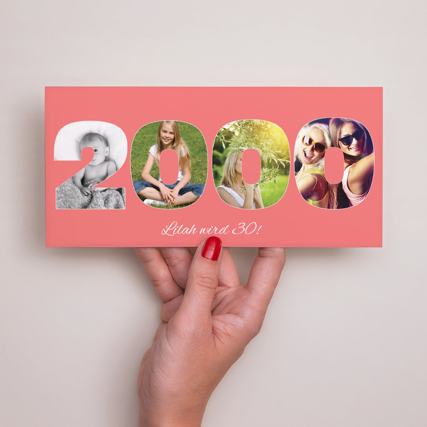 Einladungskarte Geburtstag Panoramische Landschaft 30 Jahre im Wandel der Zeit foto N° 3