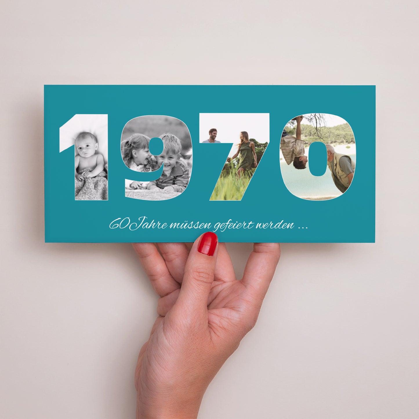 Einladungskarte Geburtstag Panoramische Landschaft Fetischzahlen foto N° 3