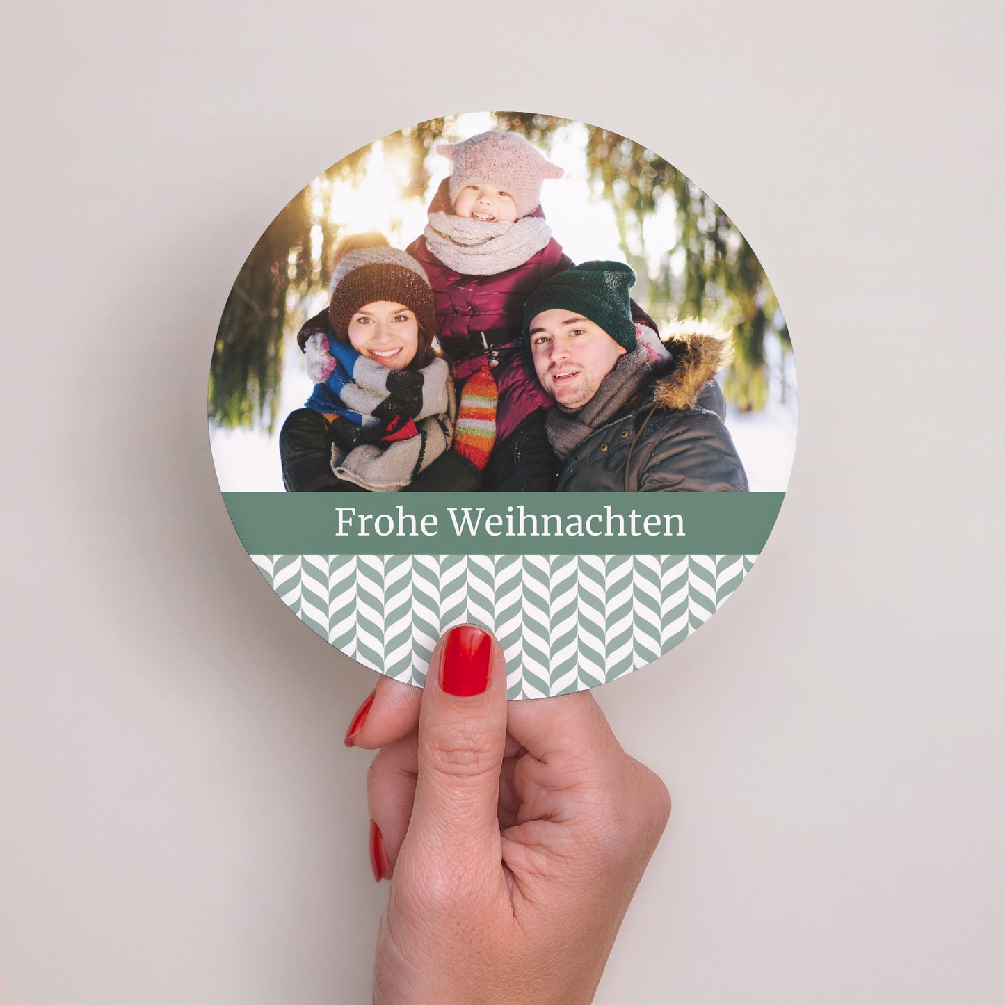 Weihnachtskarte Weihnachten Rund Verzauberte Weihnachten foto N° 2