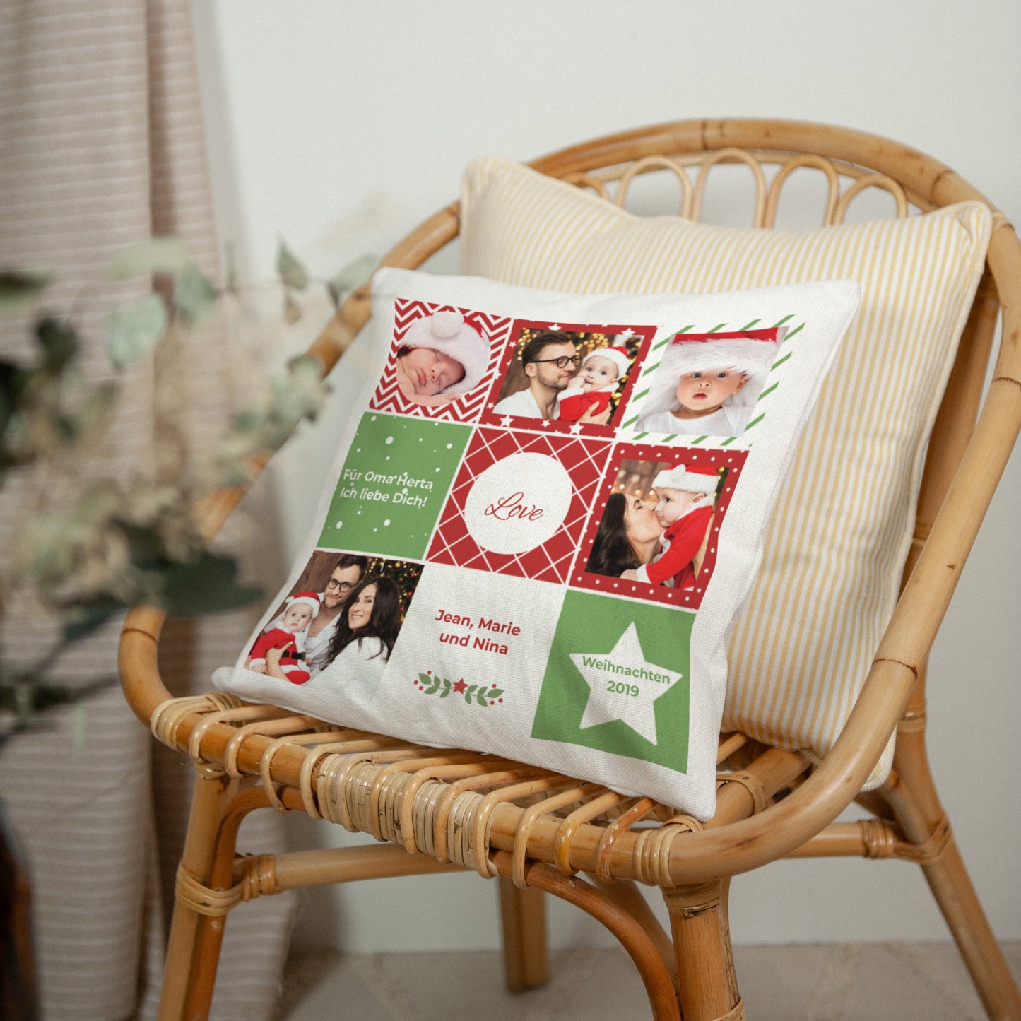 Kissen Objekte Natürliche Beige Damier de Noel foto N° 2