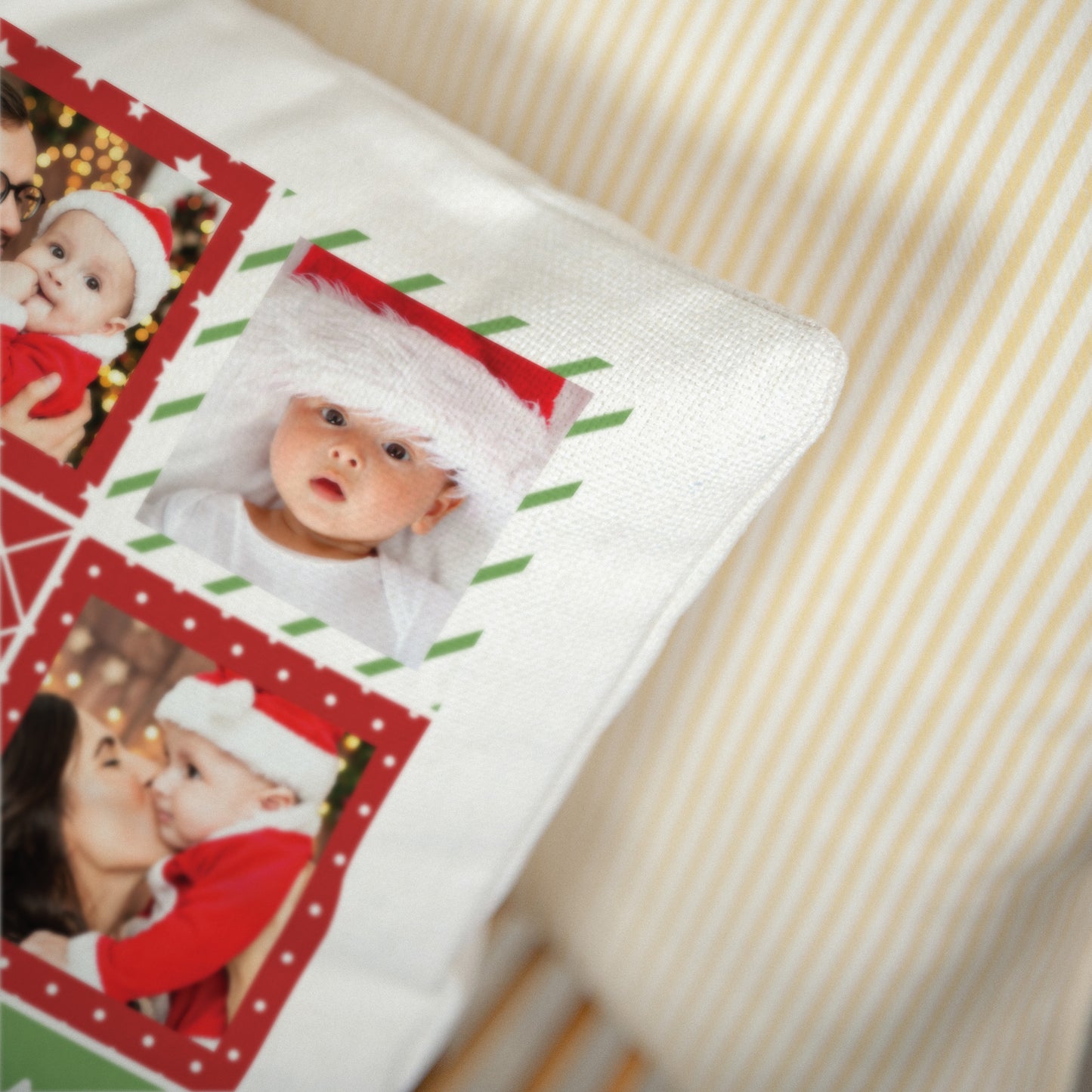 Kissen Objekte Natürliche Beige Damier de Noel foto N° 3