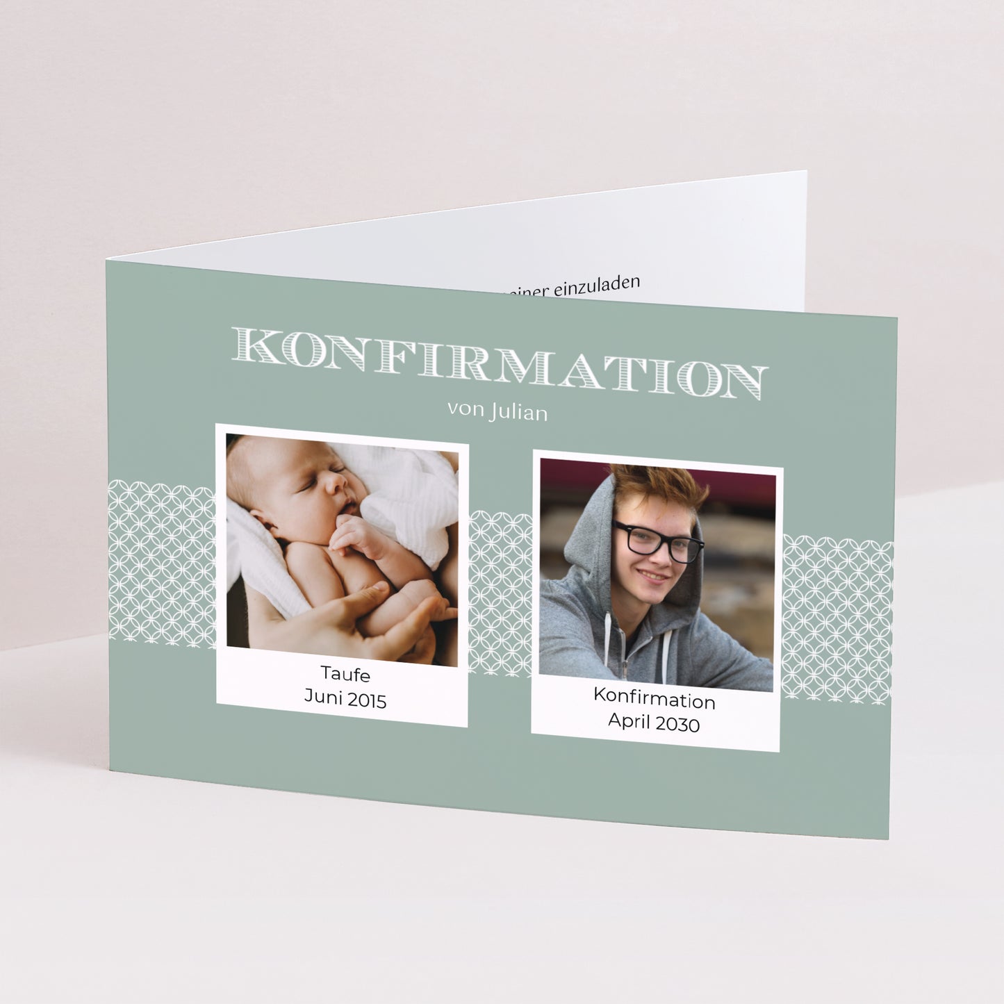 Einladungskarte Konfirmation Doppelflügel-Landschaft Heiliger Geist foto N° 1