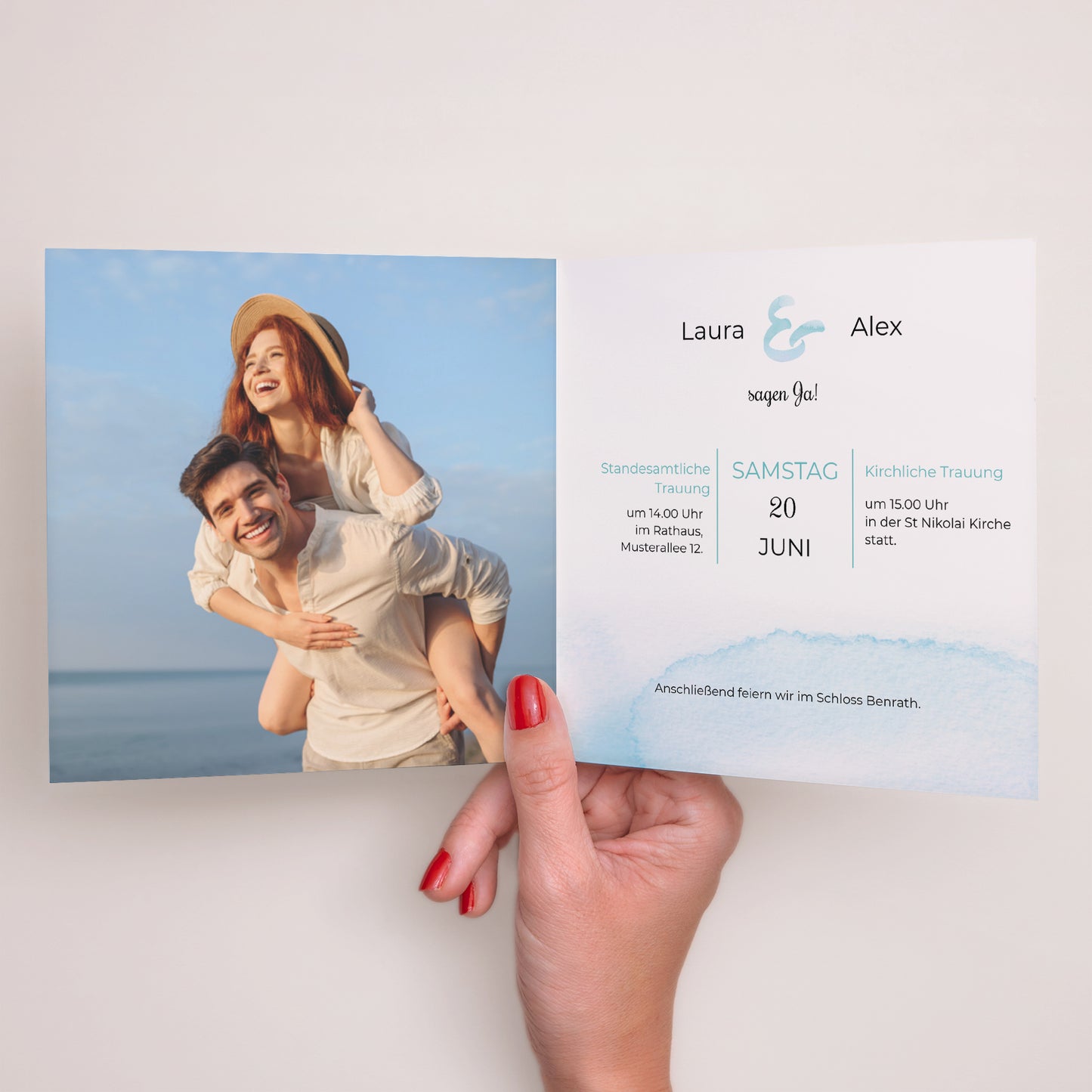 Hochzeitseinladung Doppelflügelfenster Aquae Sextiae foto N° 2