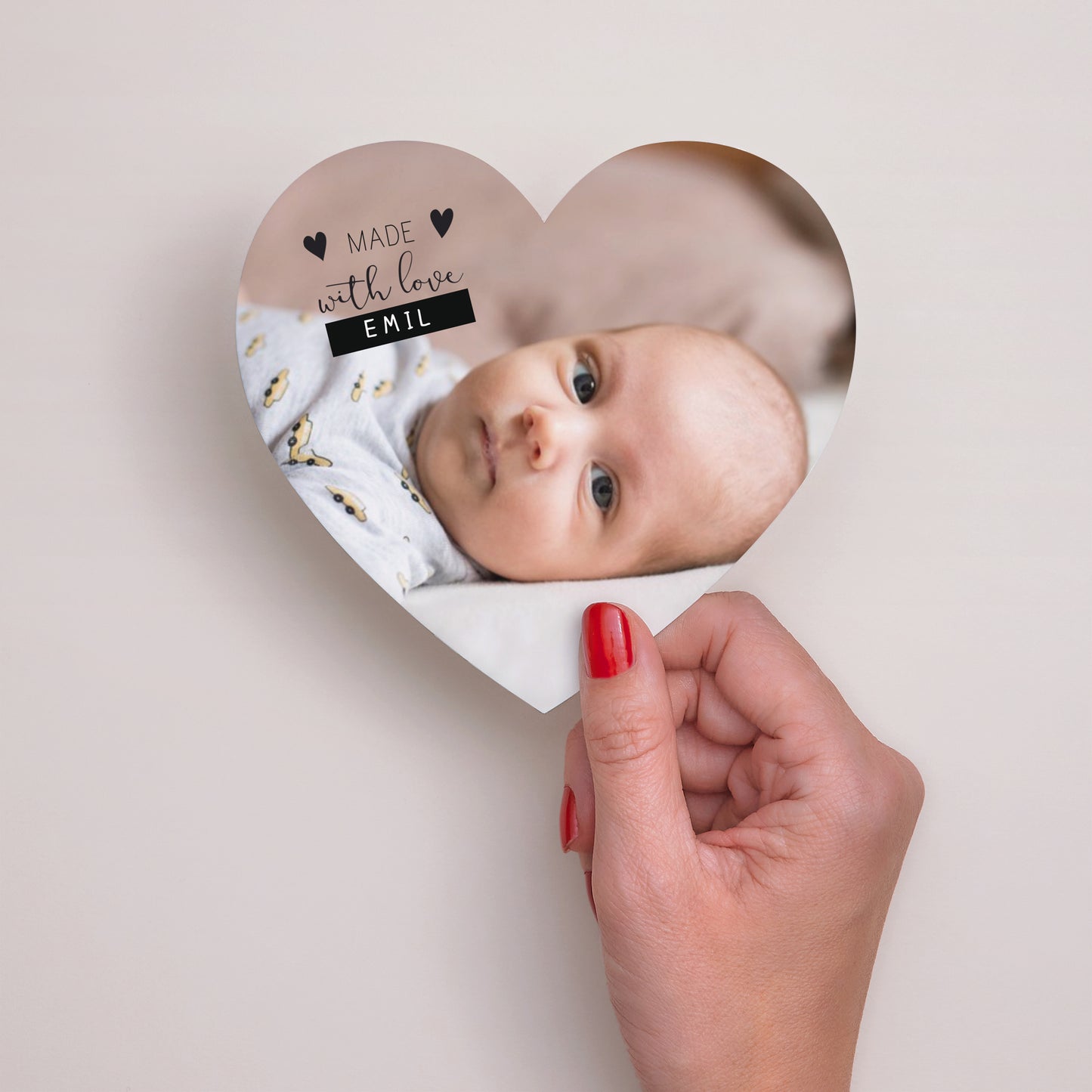 Geburtskarte Herz Made with love foto N° 2