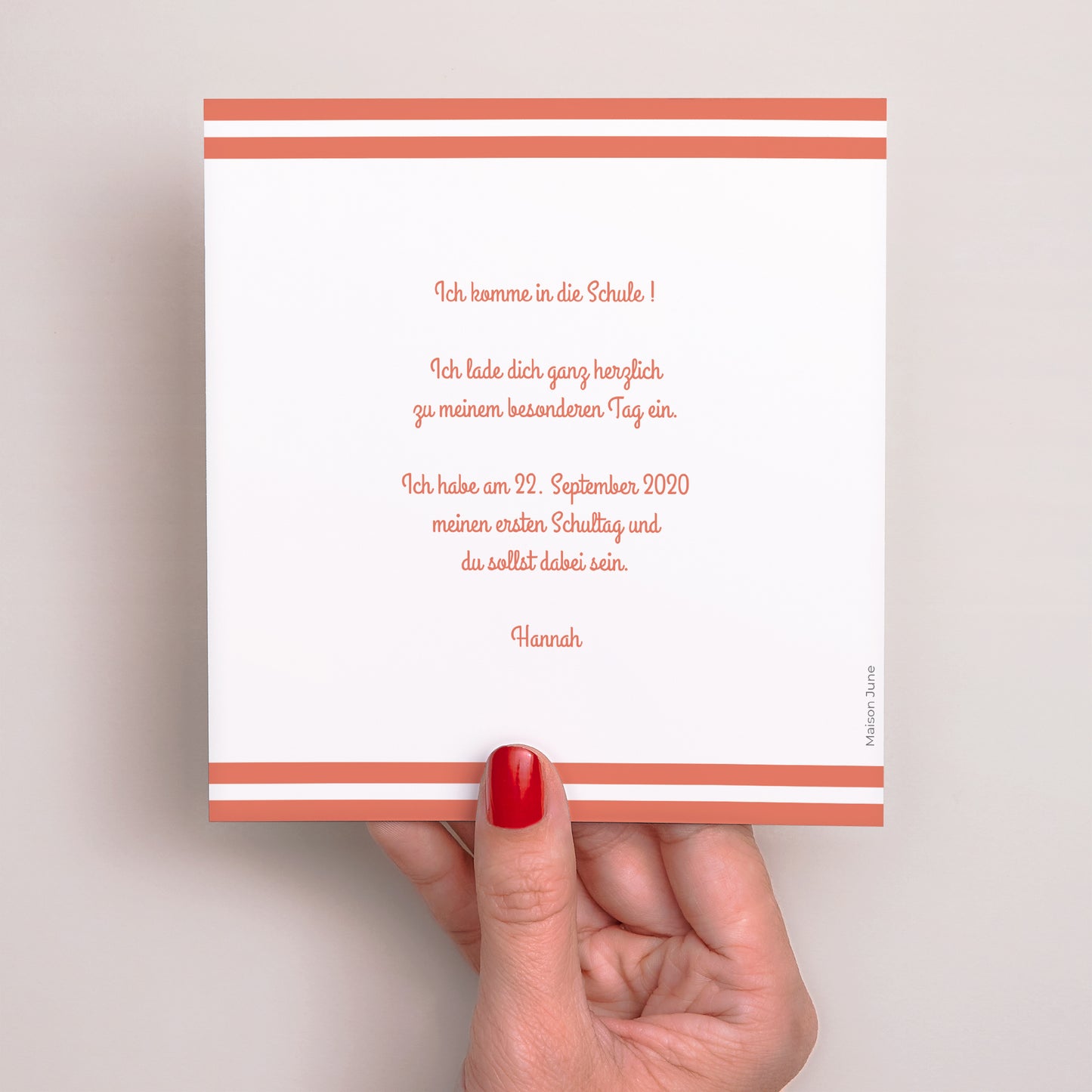 Einladungskarte Objekte Quadrat Was für eine Lehrerin! foto N° 3