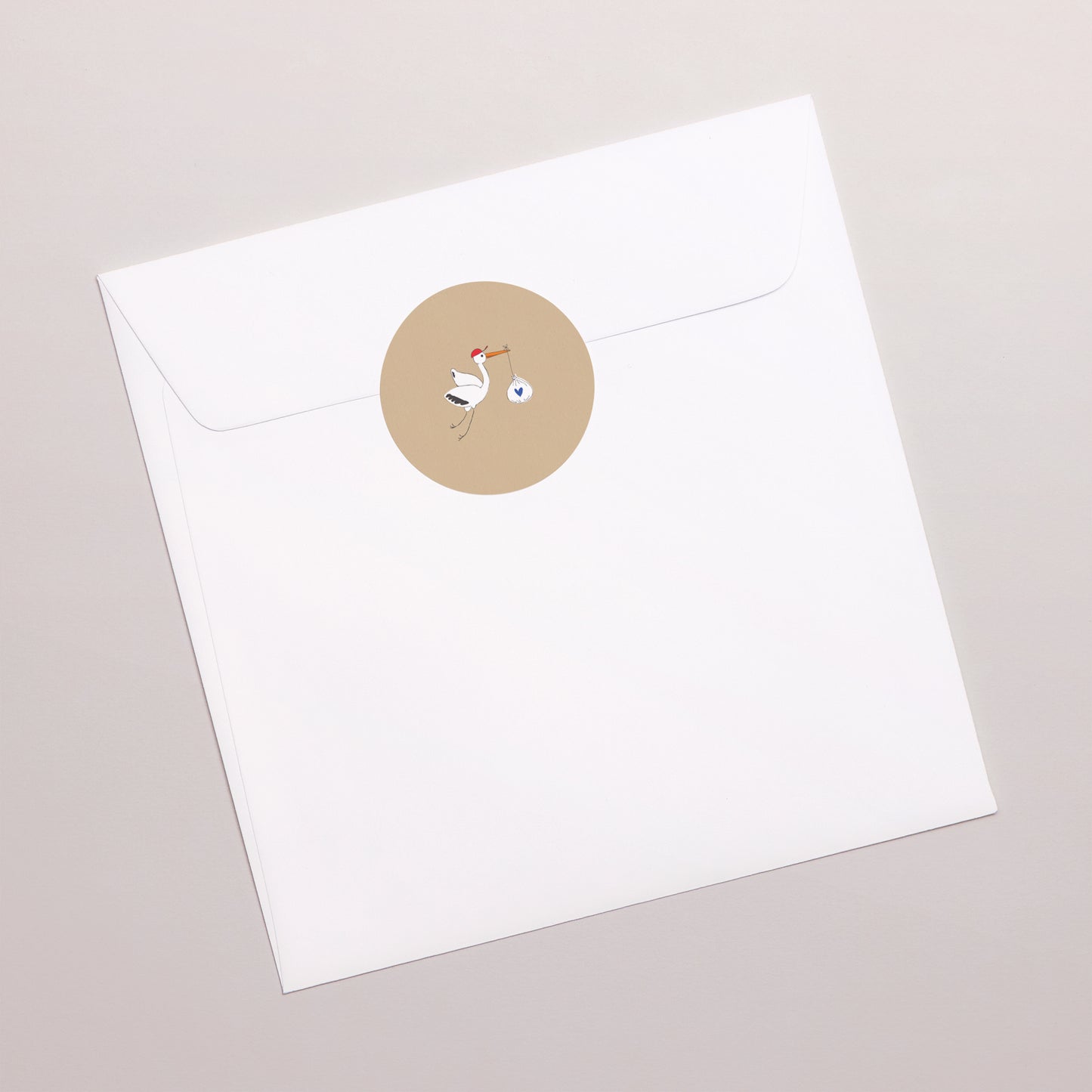Sticker Geburt Rund Storch foto N° 3