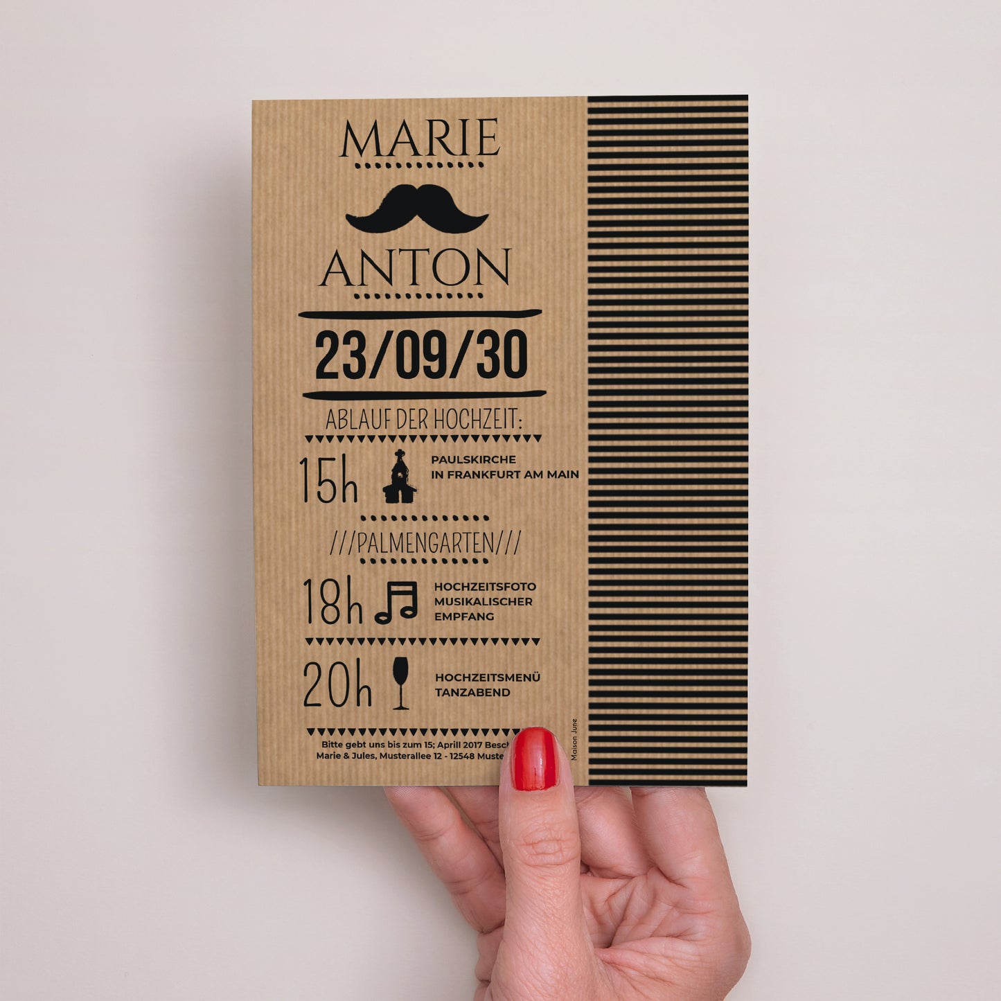 Hochzeitseinladung Hipster Wedding foto N° 3