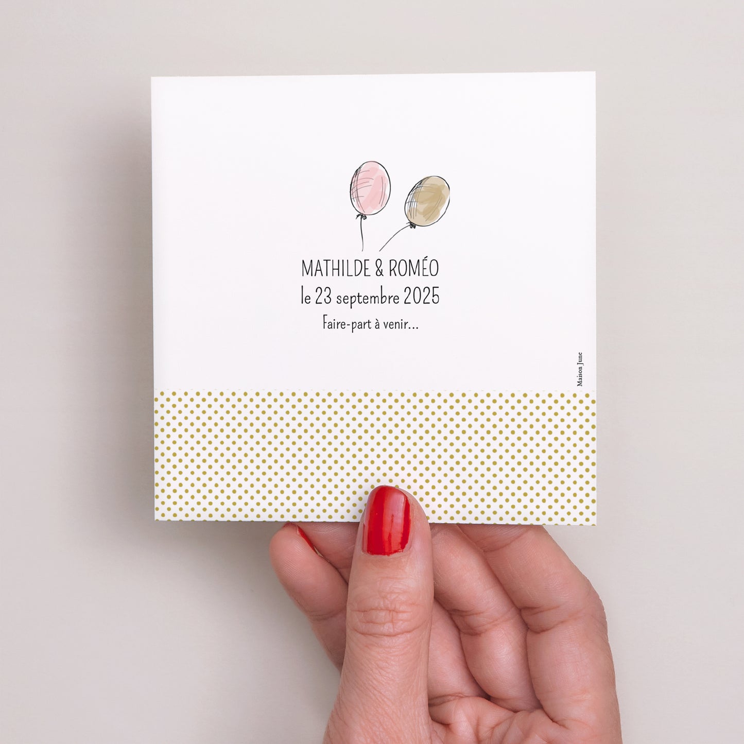 Save the date Karte Hochzeit Quadrat 2CV Citroen foto N° 3