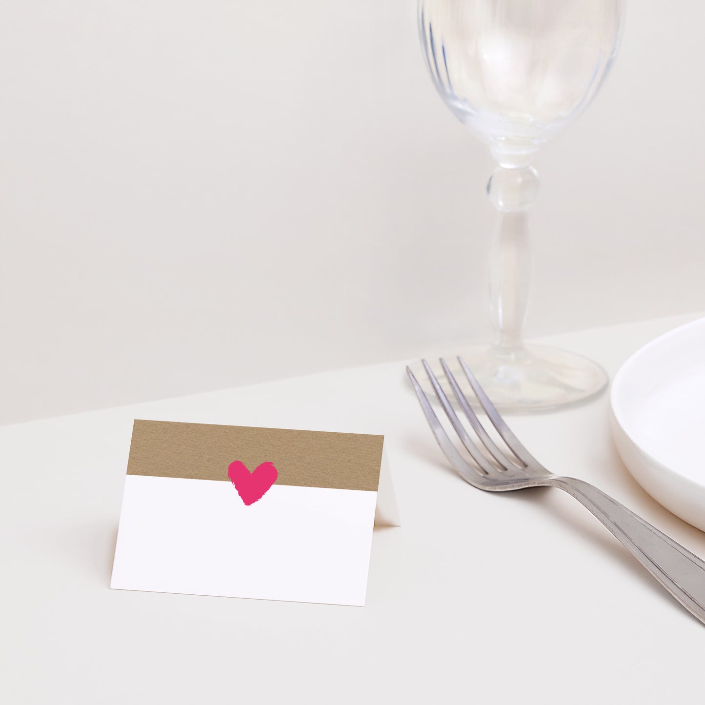 Tischkarten Hochzeit Quer Love story foto N° 2