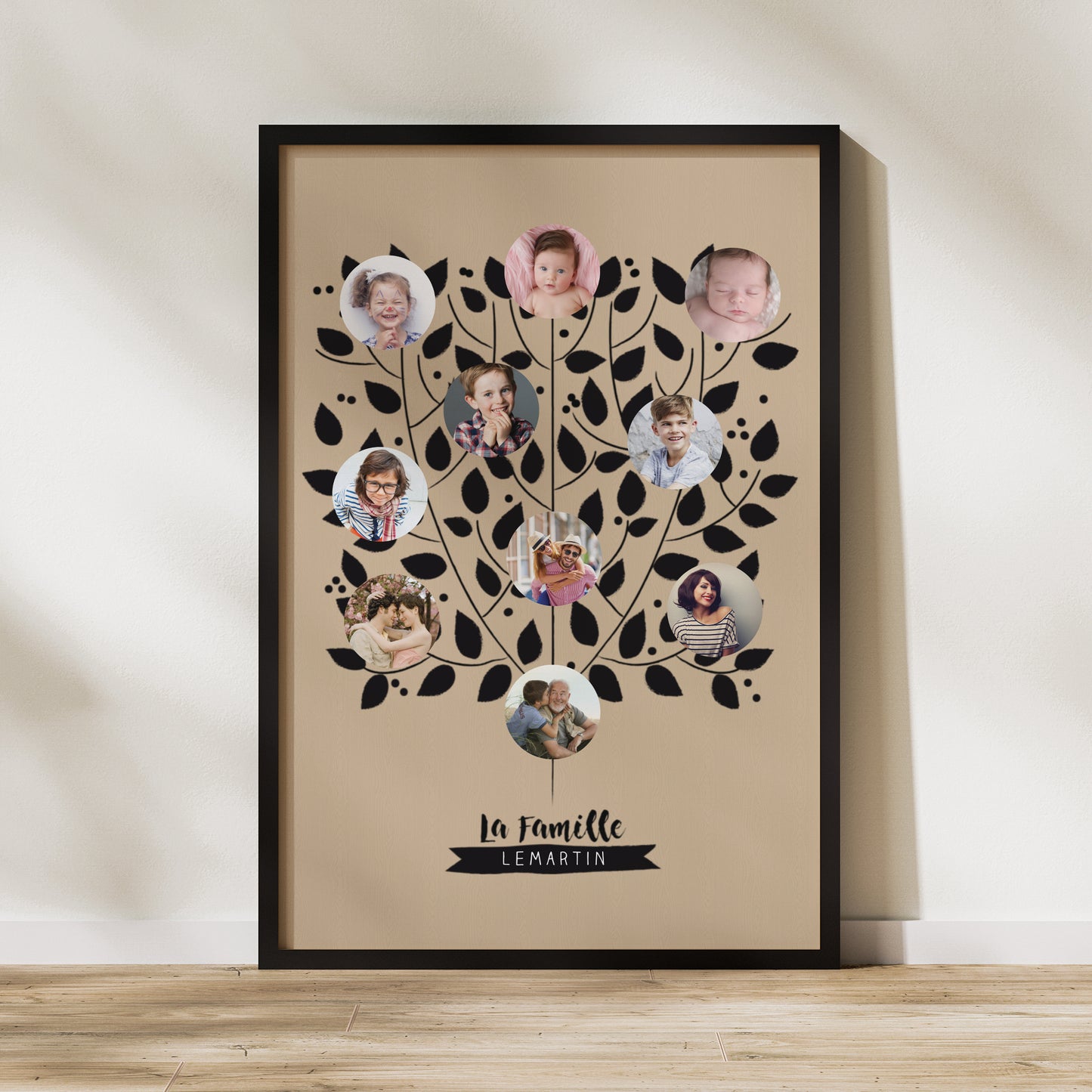Poster Weihnachten Porträt 60 x 90 cm Familienstammbaum foto N° 1