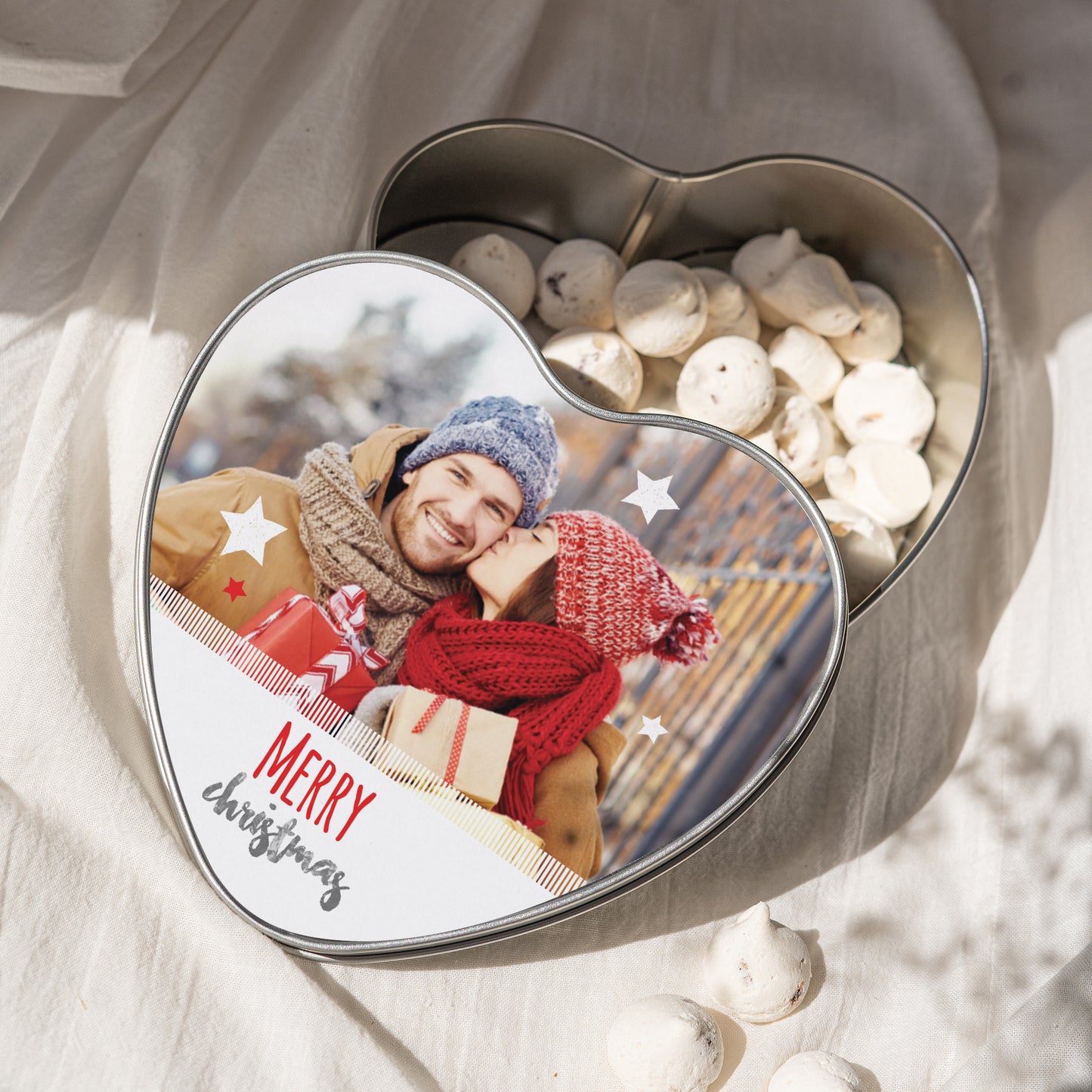 Metalldose Objekte Herz Frohe Weihnachten IV foto N° 2