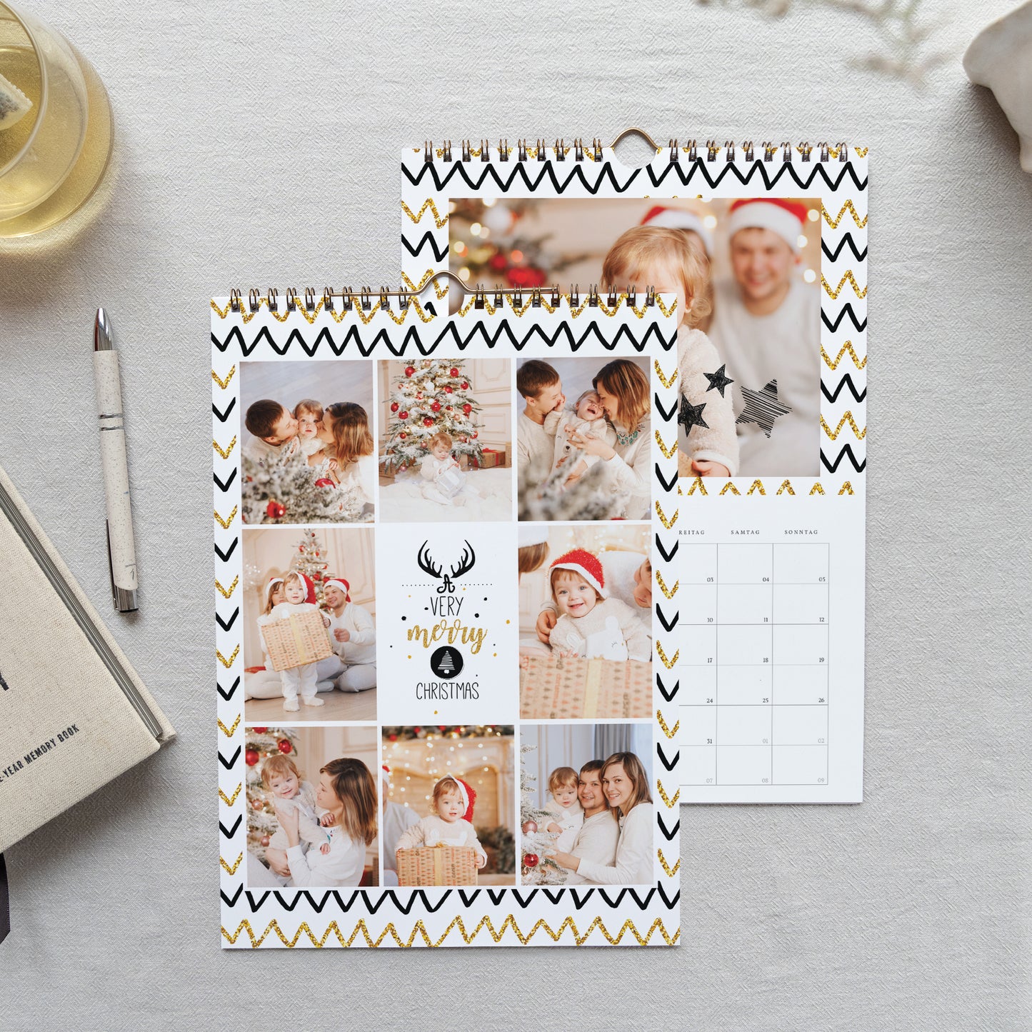 Kalender Weihnachten Wandbild A4 Ein goldenes Weihnachten foto N° 1