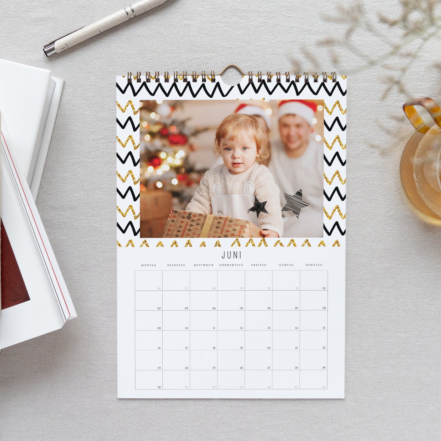 Kalender Weihnachten Wandbild A4 Ein goldenes Weihnachten foto N° 2