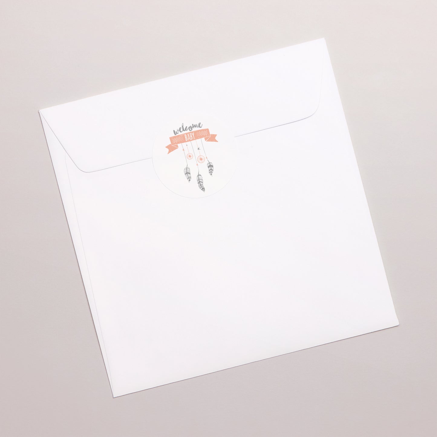 Sticker Geburt Rund Traumfänger Girly Duo foto N° 3