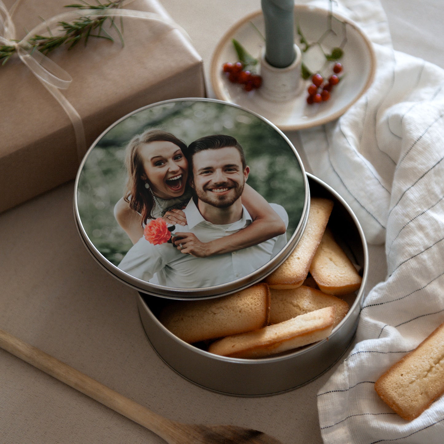 Metalldose Objekte Runde Valentinstag II foto N° 3