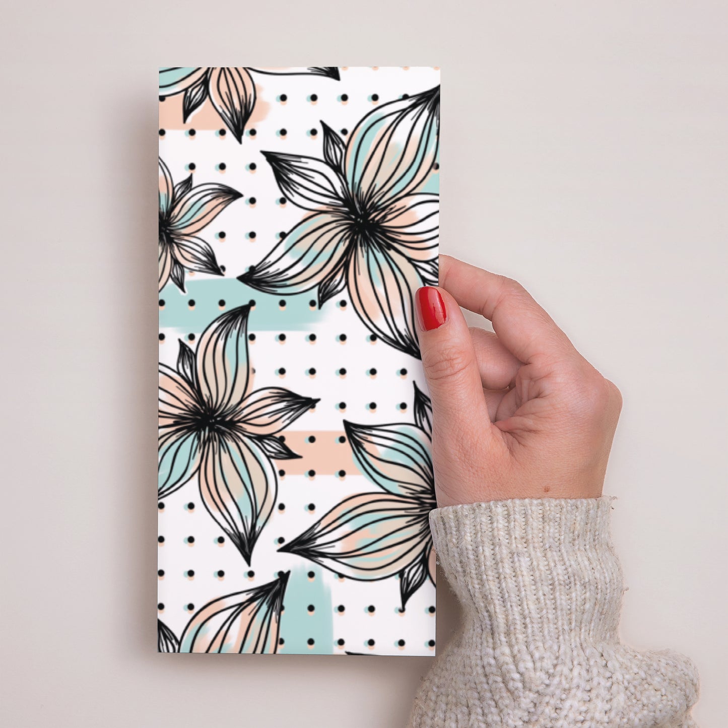 Menükarte Hochzeit Panoramatisches Porträt Blumen Motive Spaß foto N° 3