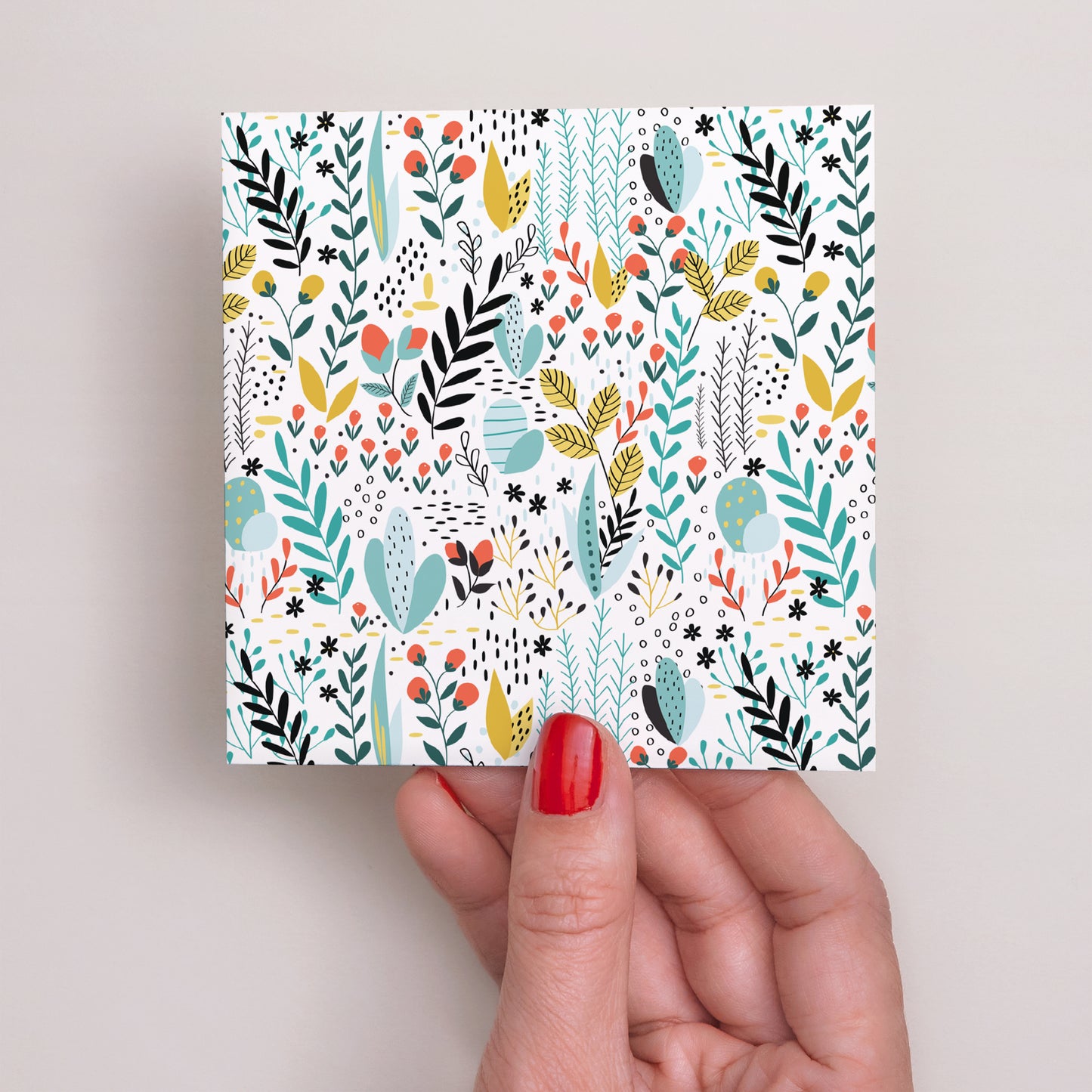 Antwortkarte Hochzeit Quadrat Wilde Wiese foto N° 3