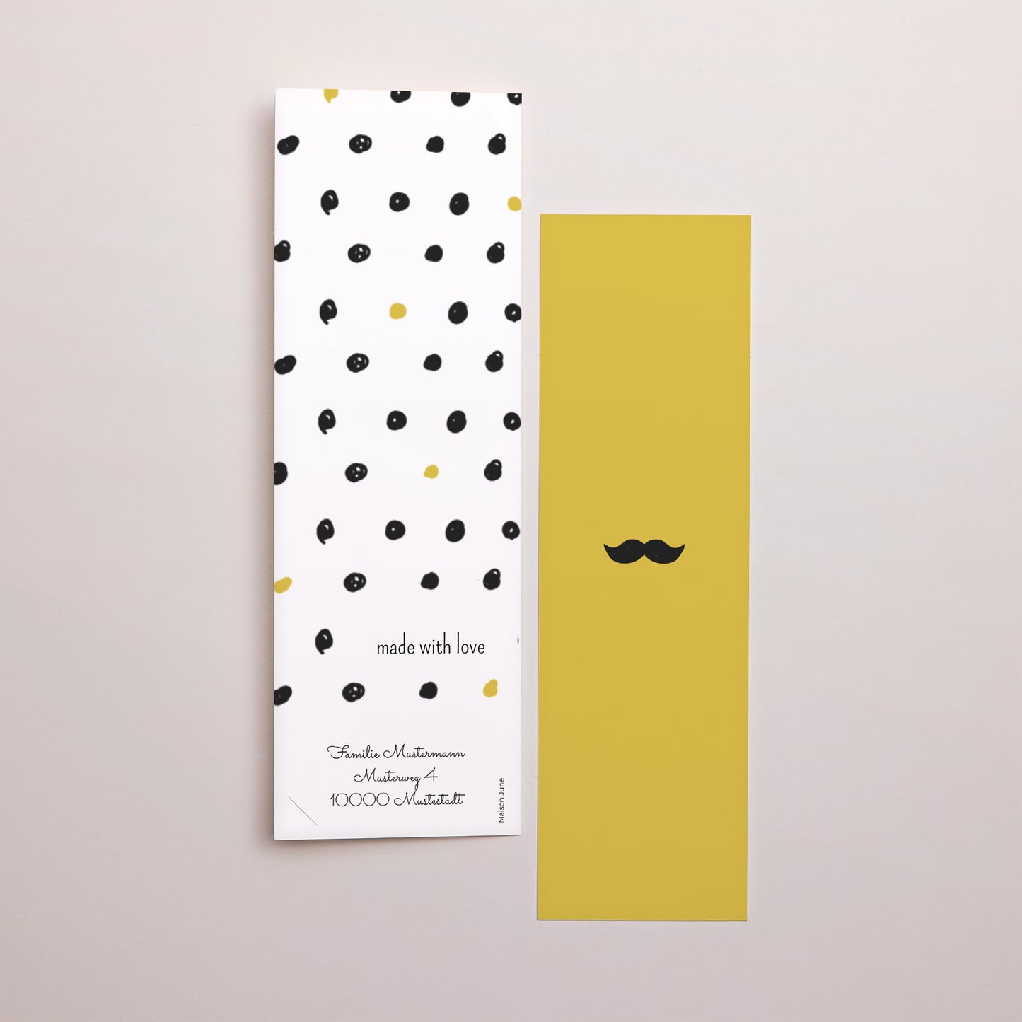 Geburtskarte Fotoautomaten Lesezeichen Schnurrbart & Erbsen foto N° 3