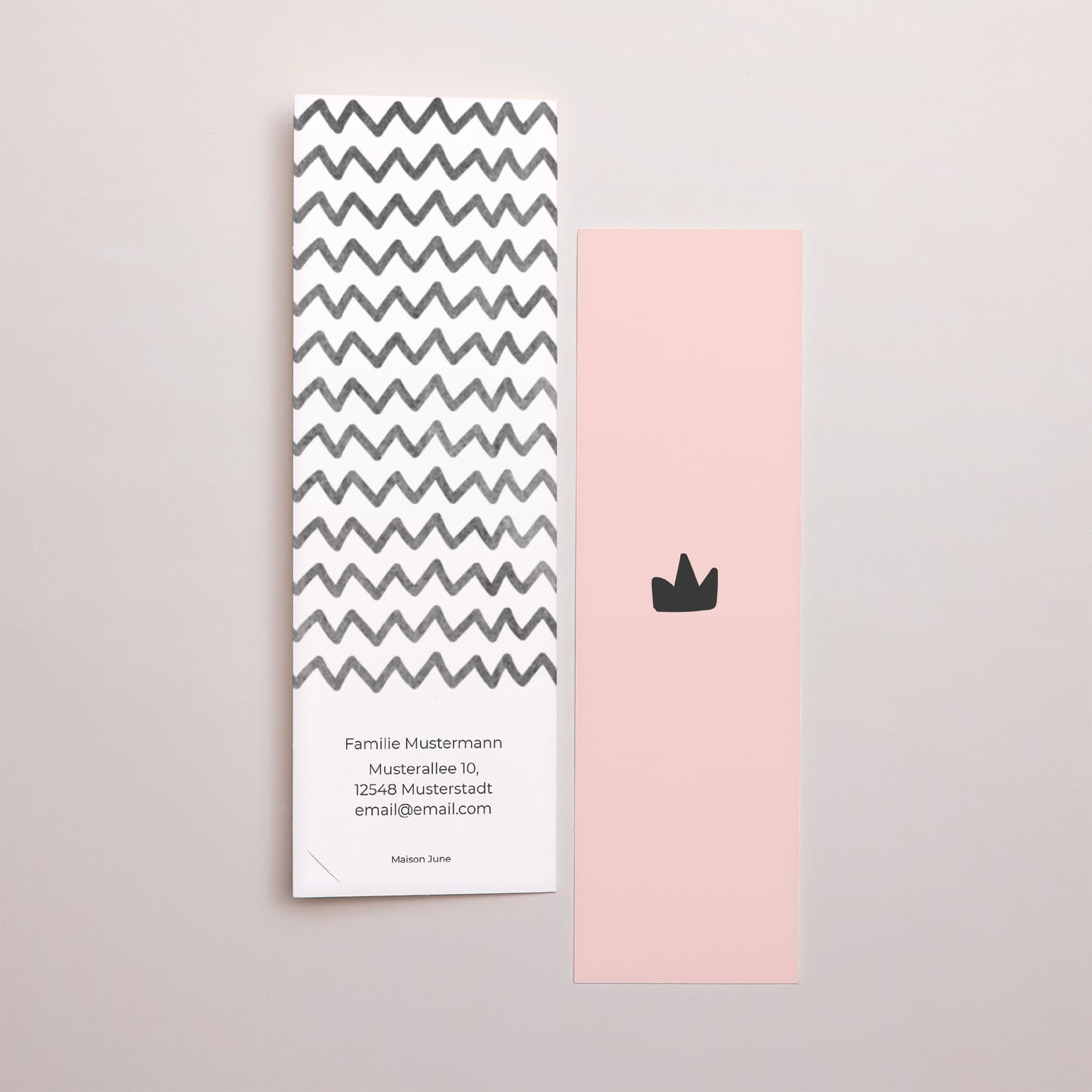 Geburtskarte Fotoautomaten Lesezeichen Kleine Königin foto N° 3