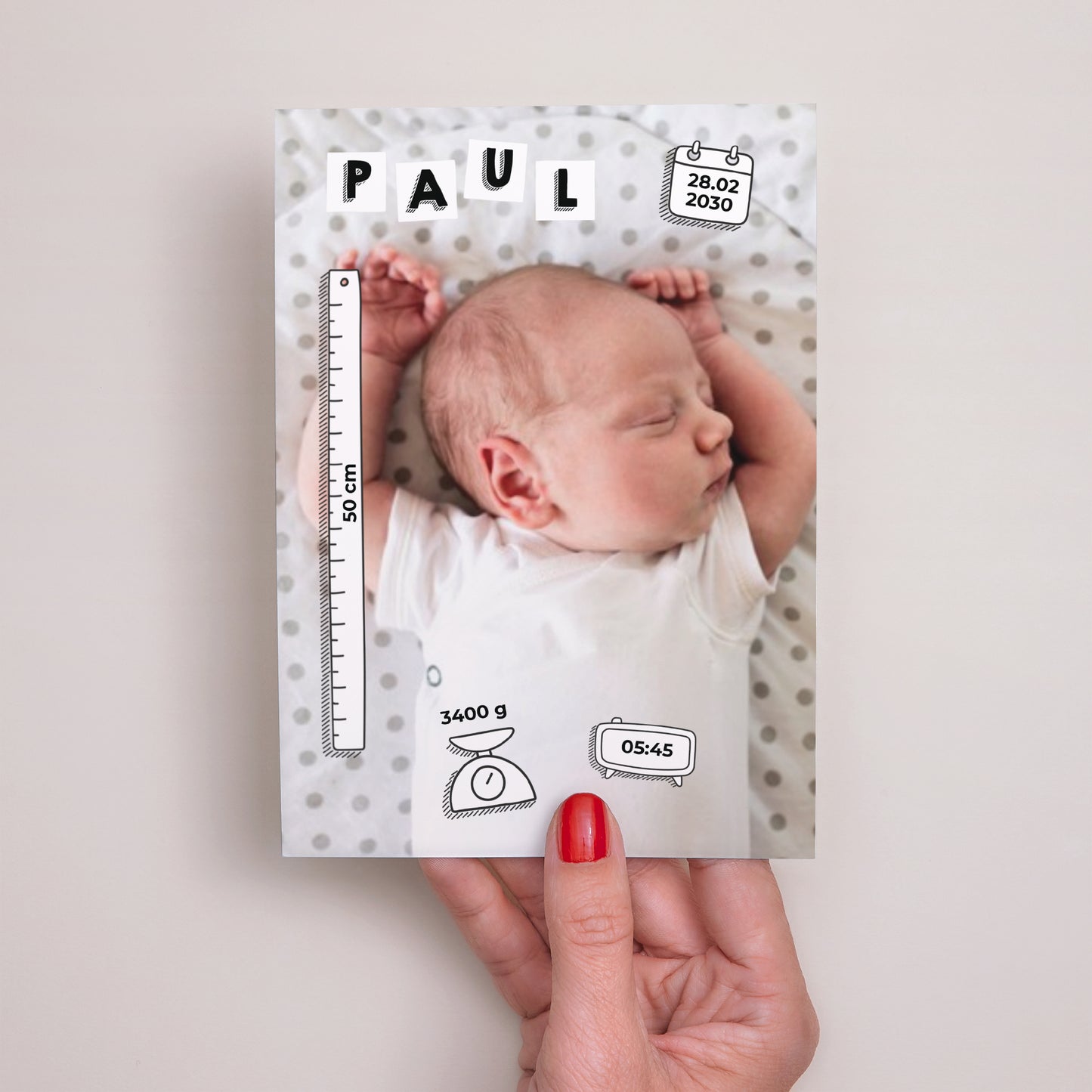 Geburtskarte ABC Baby foto N° 2