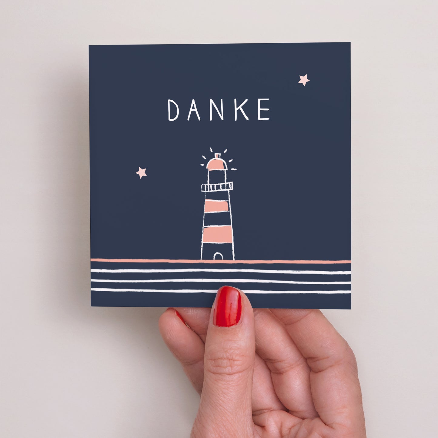 Dankeskarte Geburt Quadrat Süßwasserseemann foto N° 2