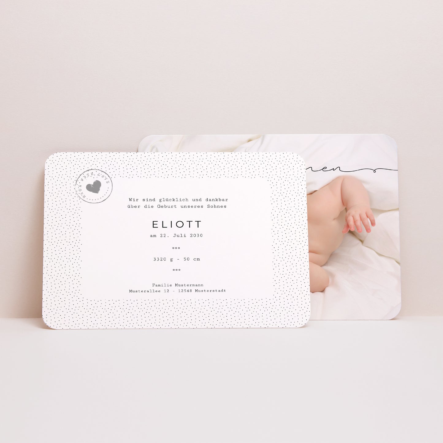 Geburtskarten Landschaft, abgerundete Ränder Inspiration foto N° 3