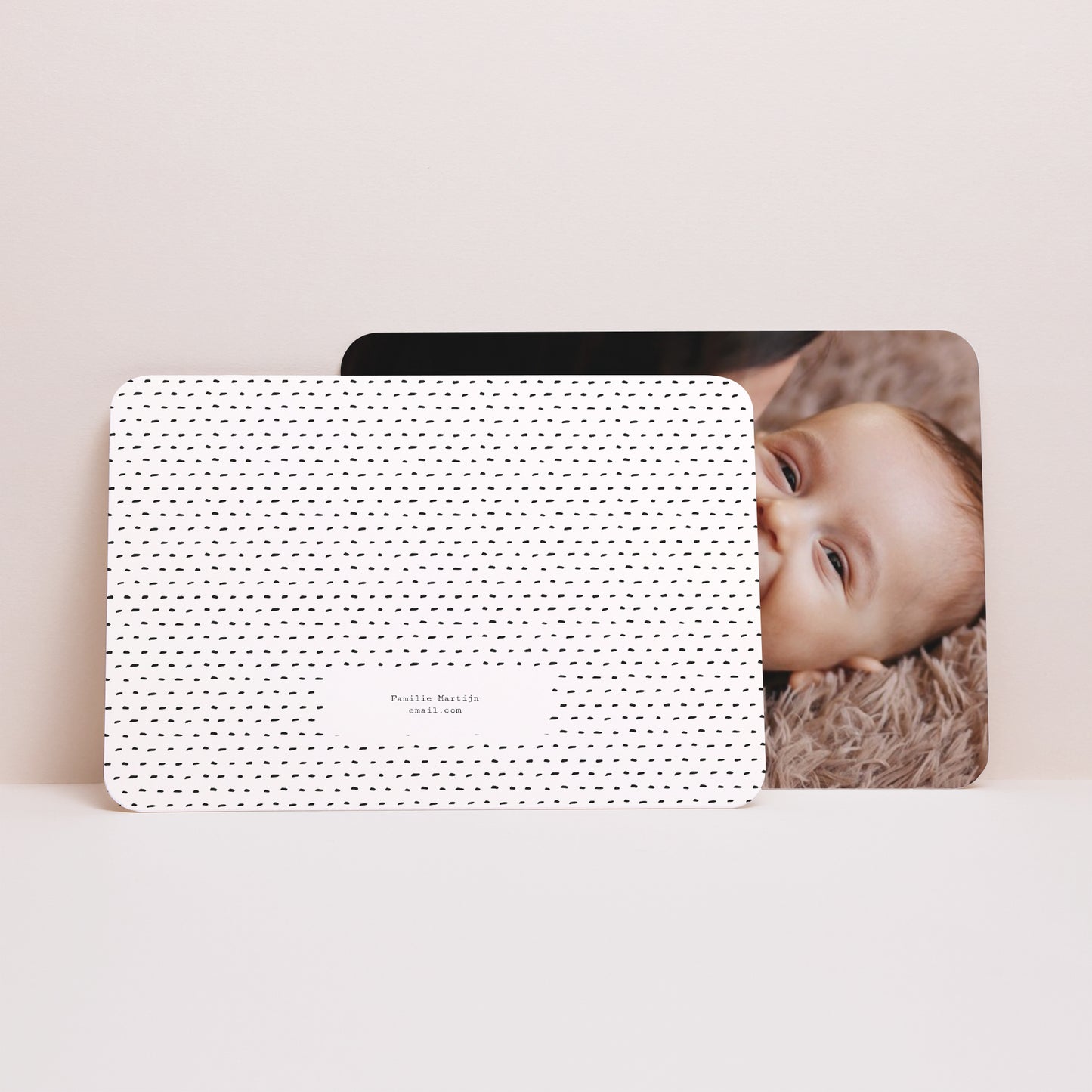 Geburtskarten Landschaft, abgerundete Ränder Mit Liebe gemacht foto N° 3