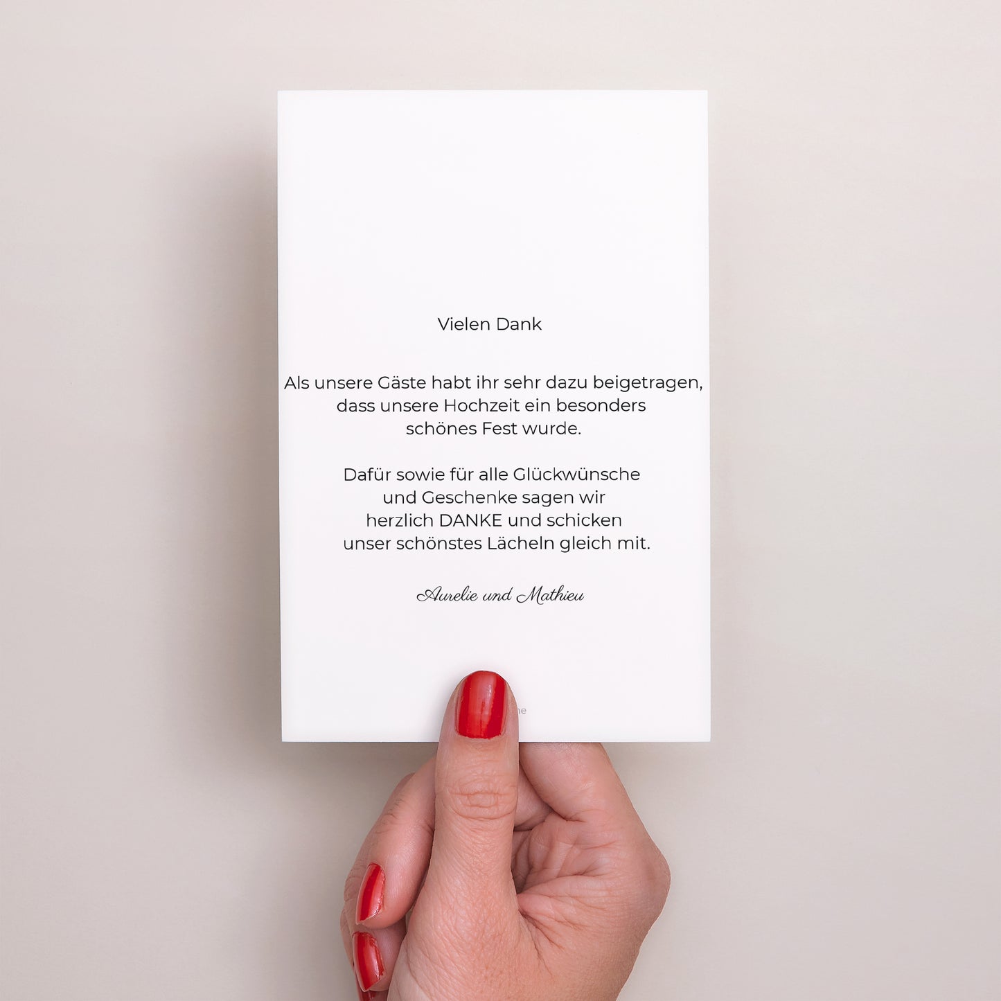 Dankeskarte Hochzeit PortraitPorträt Natur in Feierlaune foto N° 3