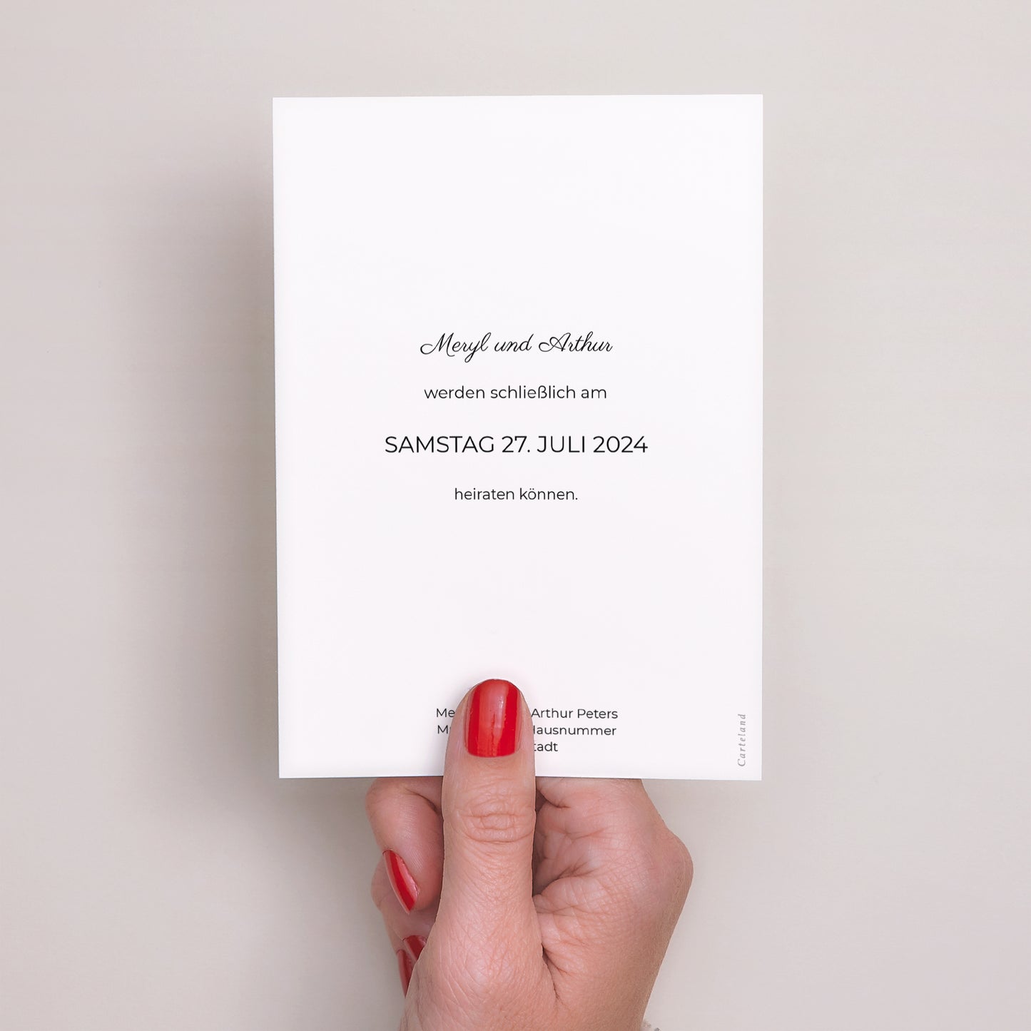 Beilegekarte Hochzeit Porträt Natur in Feierlaune foto N° 3