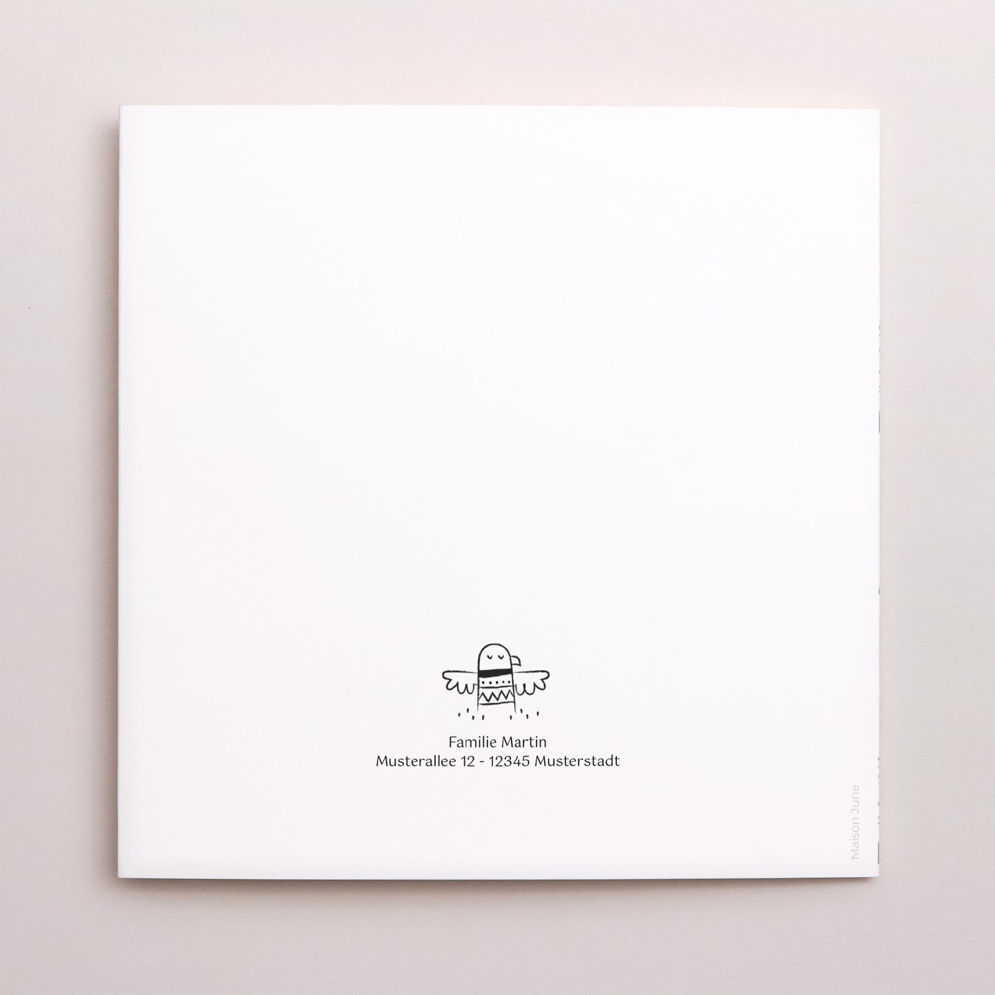 Geburtskarte Doppelflügiges Quadrat Nagawika foto N° 3