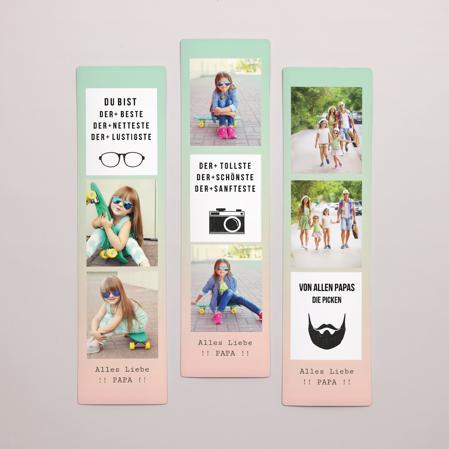 Fotoabzug Fotos Set aus 3, magnetisch Bester Vater foto N° 1