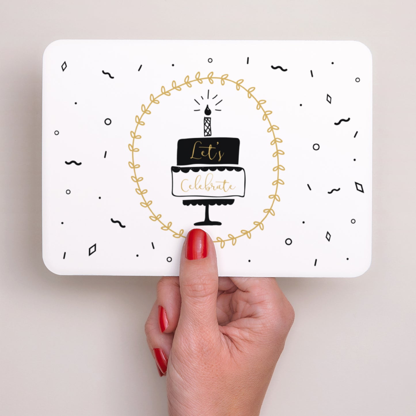 Einladungskarte Geburtstag Landschaft, abgerundete Ränder Kuchen 60 Jahre foto N° 3