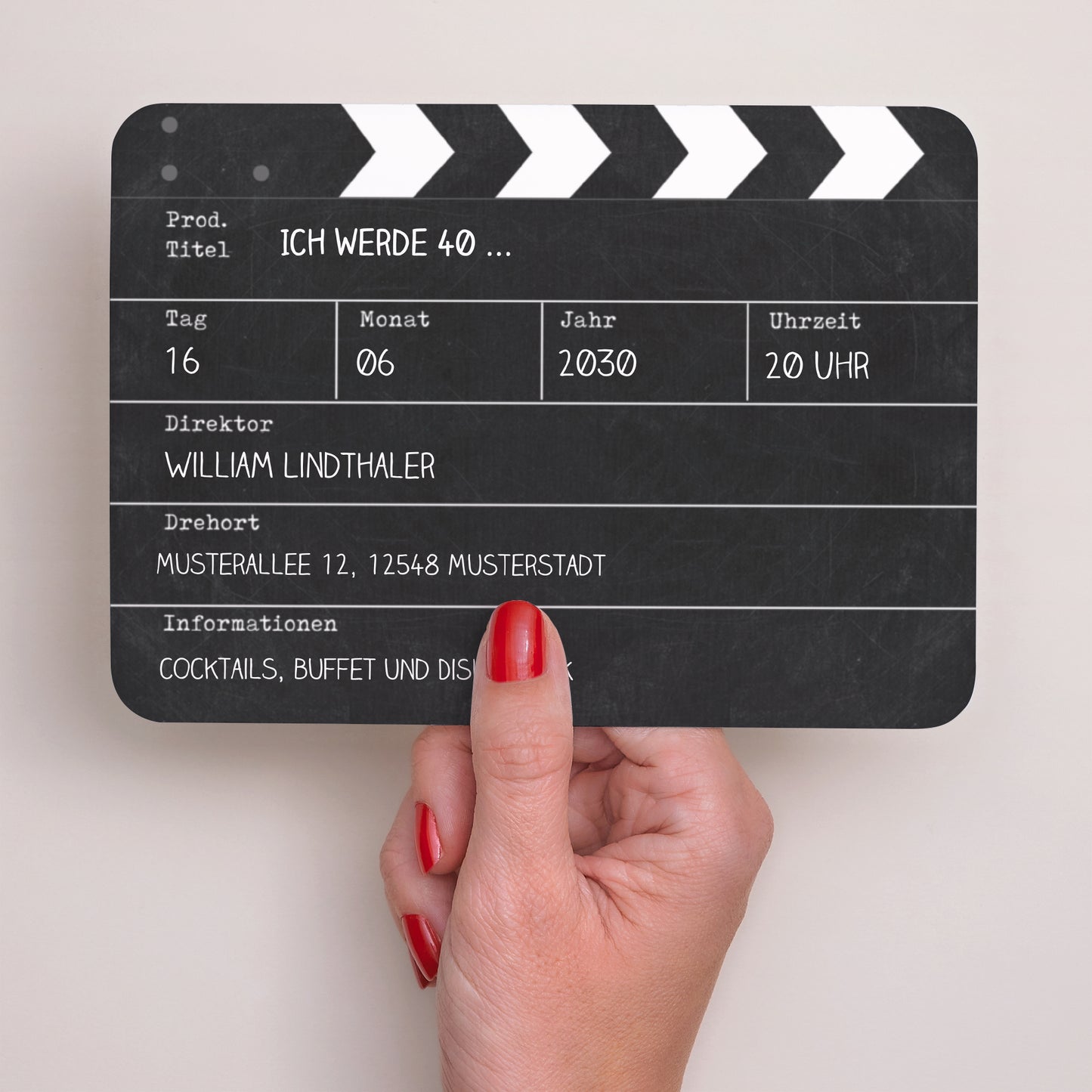 Einladungskarte Geburtstag Landschaft, abgerundete Ränder Der Film des Jahres foto N° 3