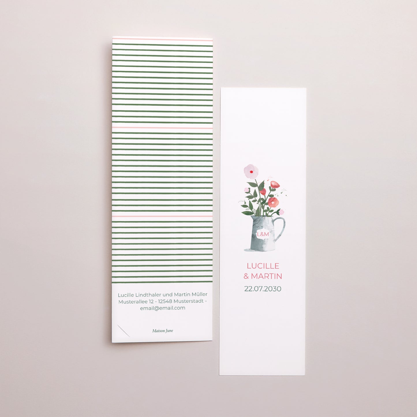 Hochzeitseinladung Fotoautomaten Lesezeichen Unter der Gartenlaube foto N° 3
