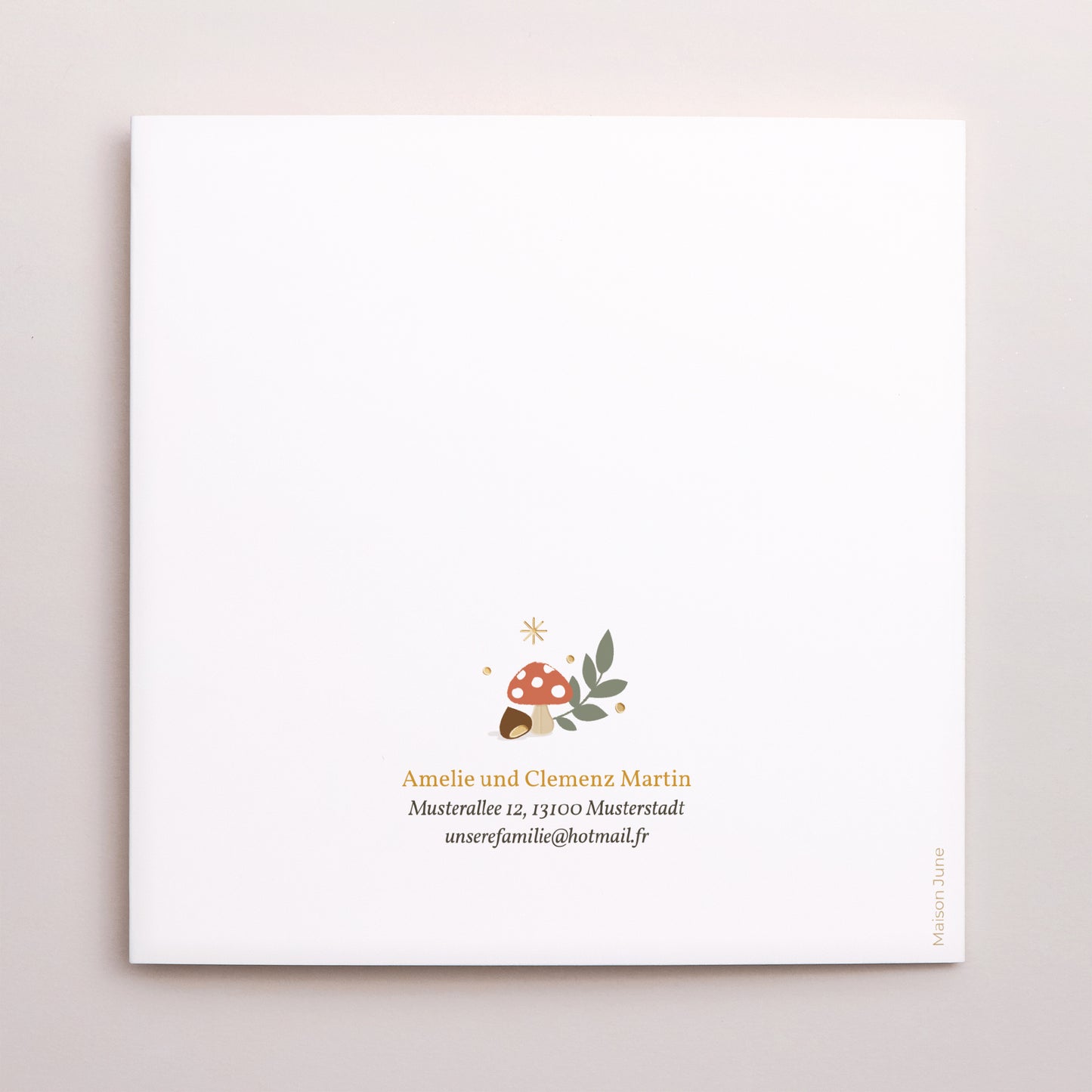 Geburtskarte Doppelflügiges Quadrat Herbst foto N° 3