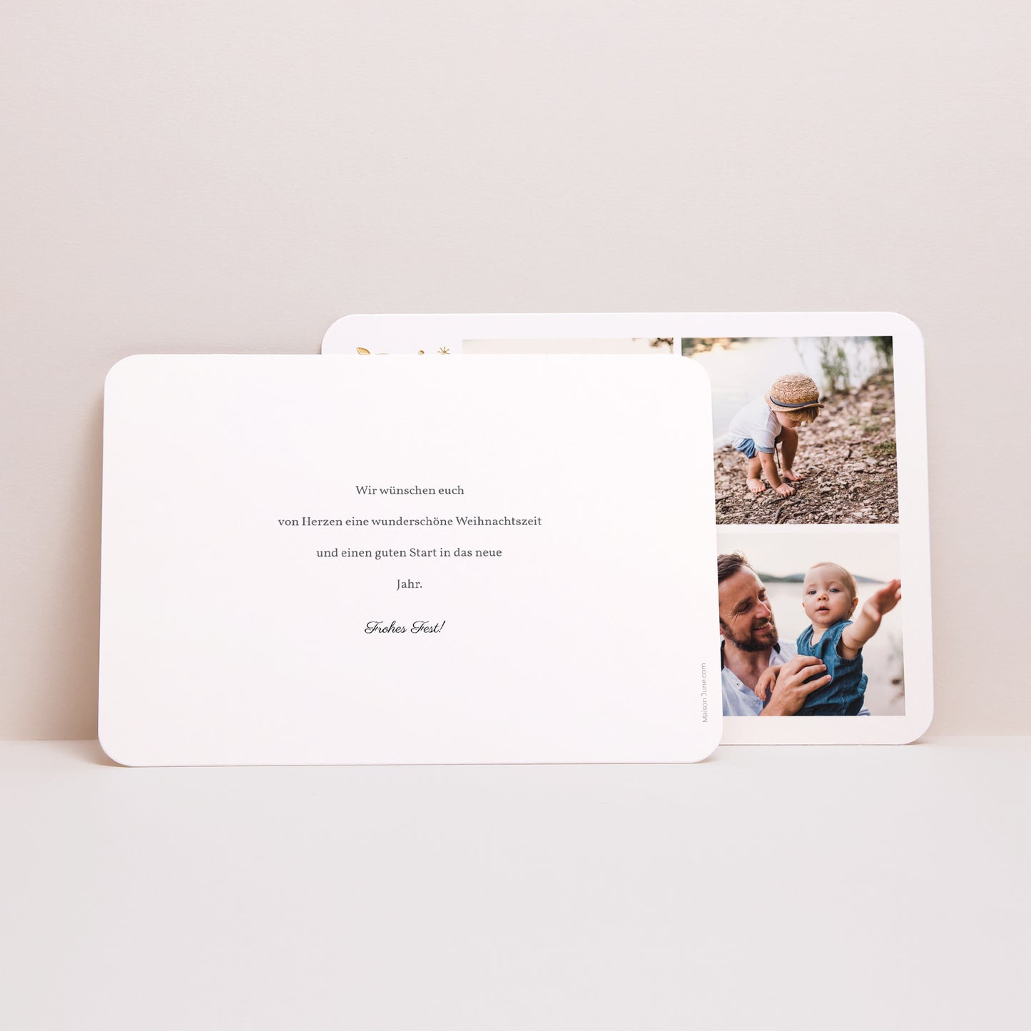 Weihnachtskarte Weihnachten Landschaft, abgerundete Ränder Goldene Liebe foto N° 3