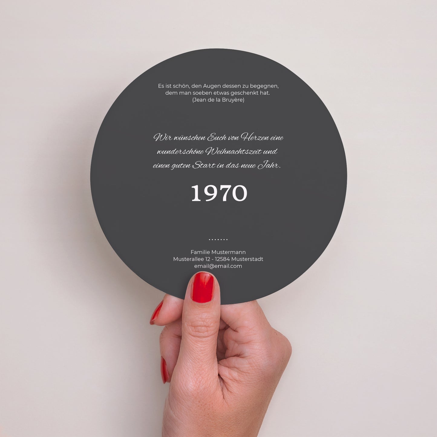 Weihnachtskarte Weihnachten Rund Bling Bling foto N° 3