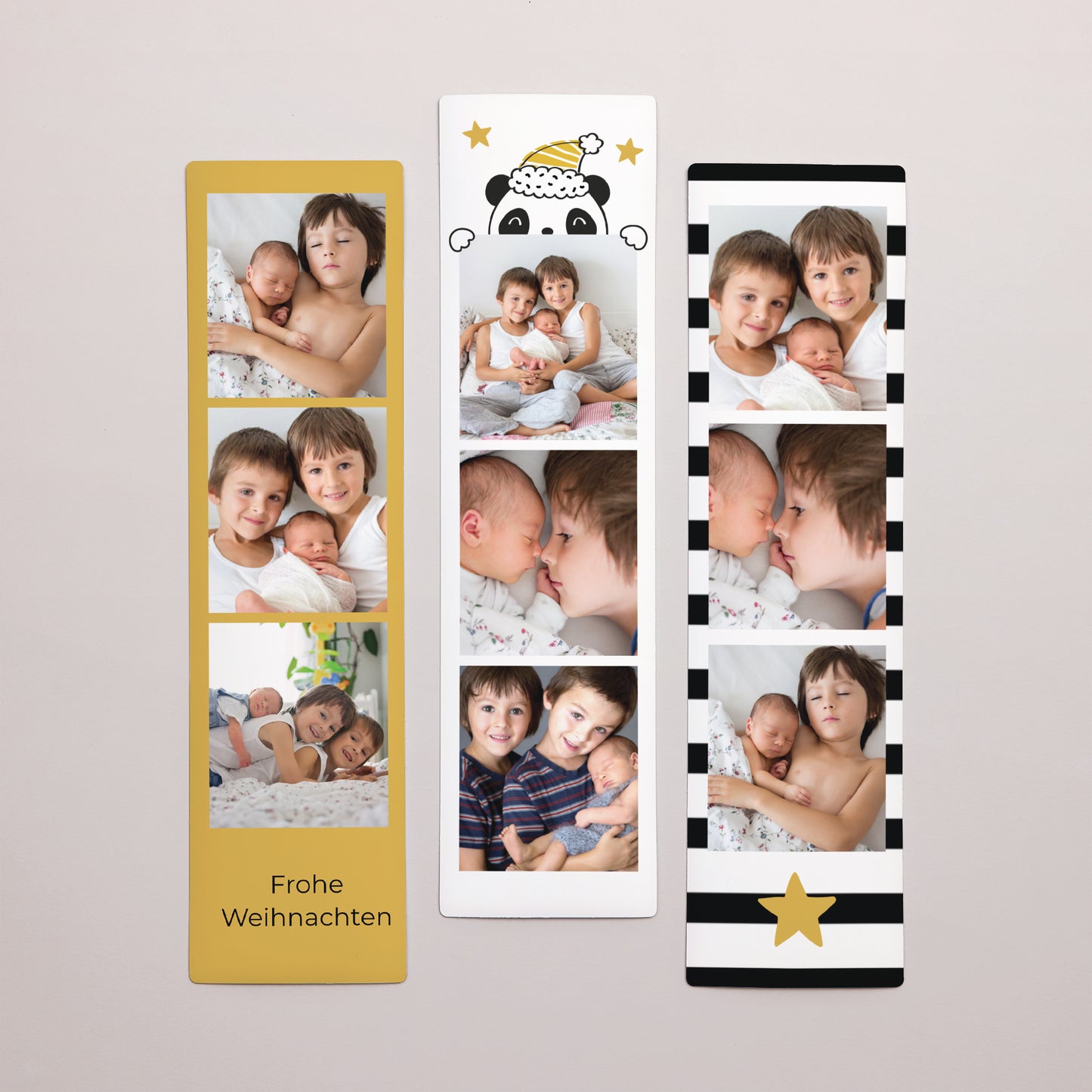 Fotoabzug Fotos Set aus 3, magnetisch Weihnachts-Panda foto N° 1