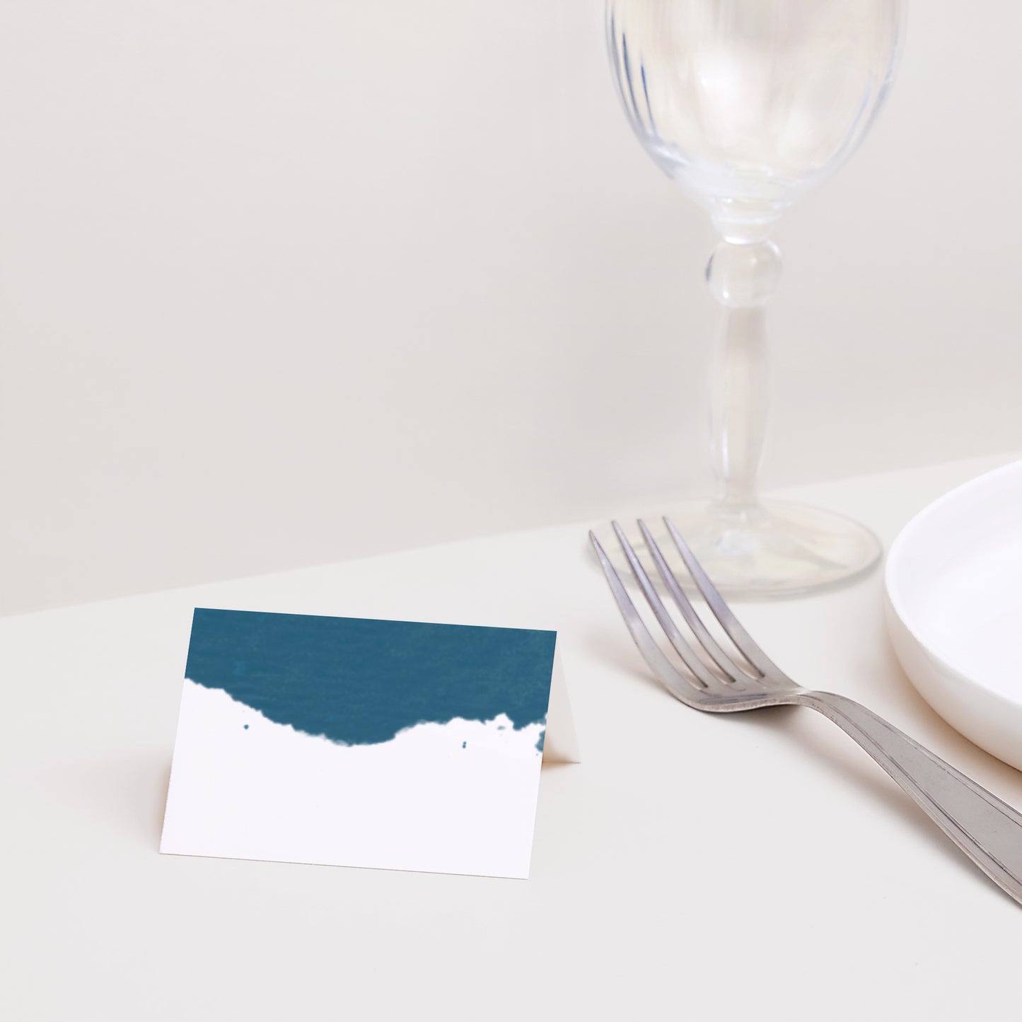 Tischkarten Hochzeit Quer Das blaue Gold foto N° 2