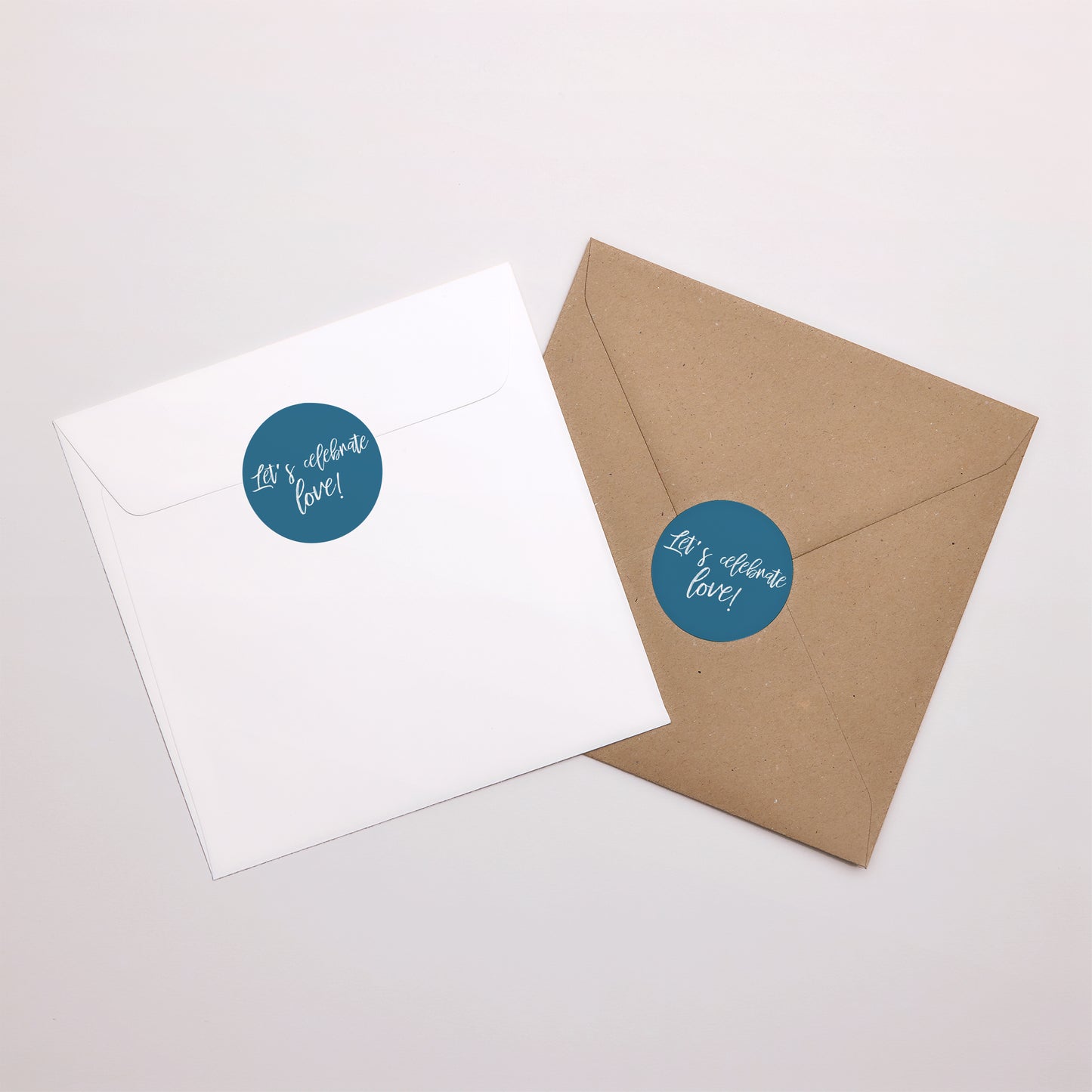 Sticker Hochzeit Rund Das blaue Gold foto N° 1