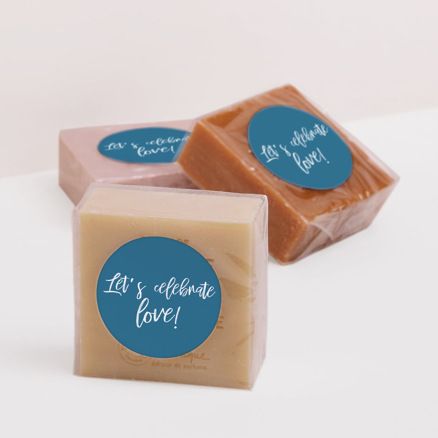 Sticker Hochzeit Rund Das blaue Gold foto N° 2
