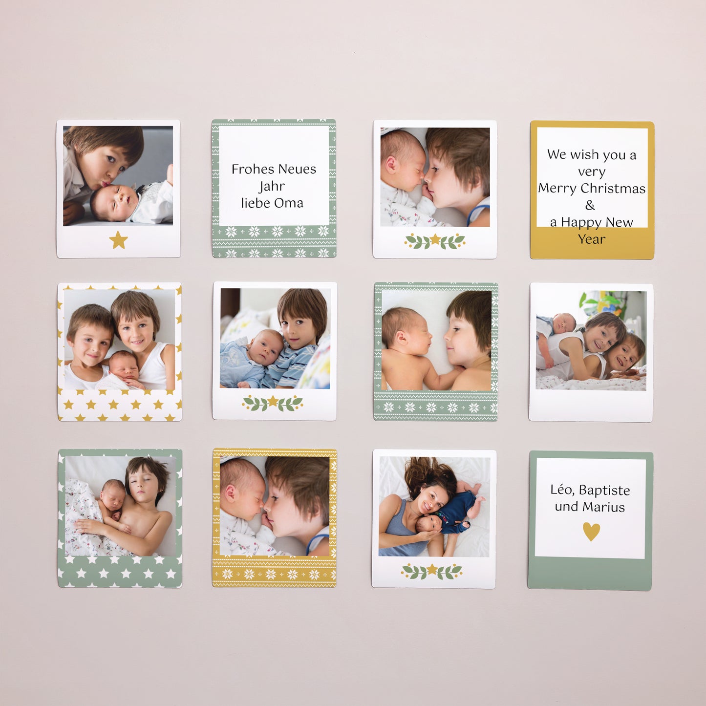 Fotoabzug Foto's Pack mit 12, magnetisch Ocker und Grün (x12) foto N° 1