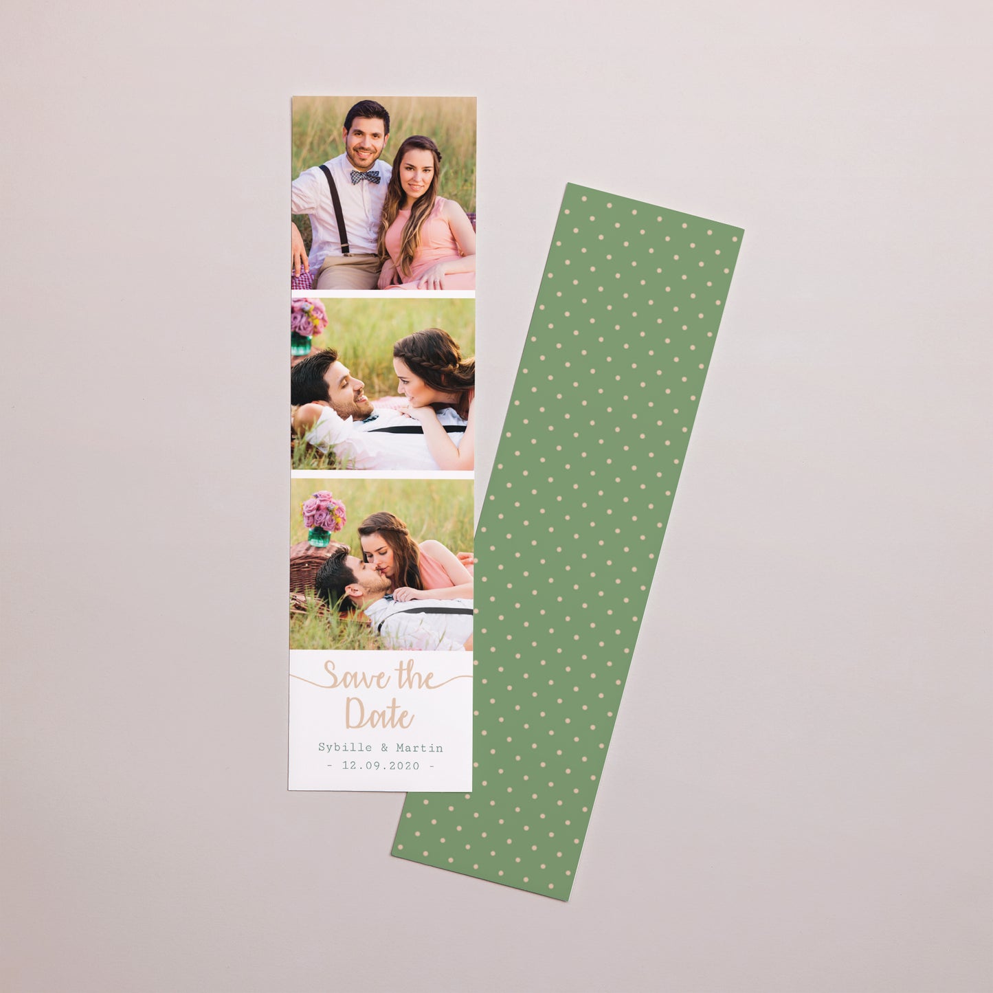 Save the date Karte Hochzeit Lesezeichen Pflanzlich foto N° 1